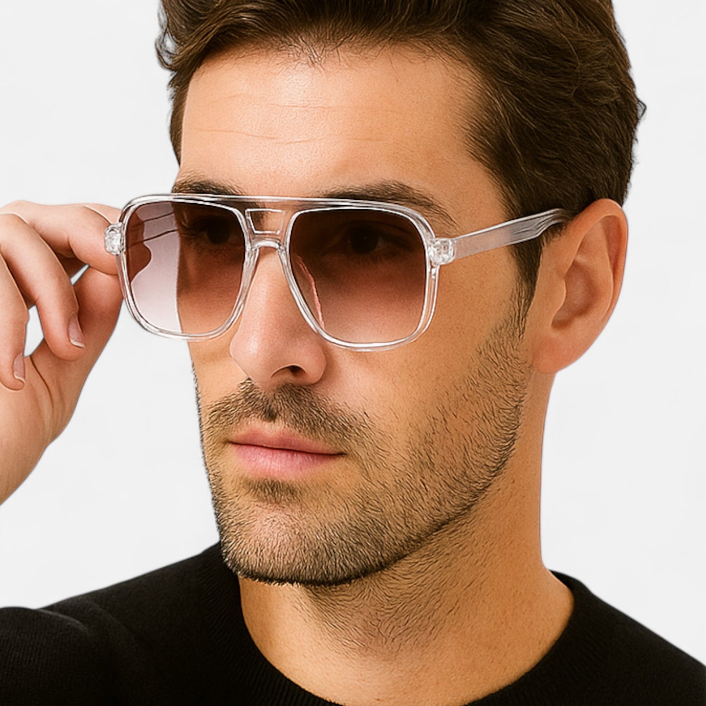 The Gentleman’s Brand | Square-Frame Sunglasses – Men’s Acrylic Summer Shades with UV400 Protection and Lightweight Design