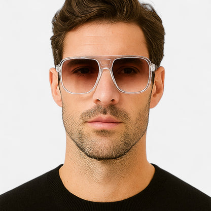 The Gentleman’s Brand | Square-Frame Sunglasses – Men’s Acrylic Summer Shades with UV400 Protection and Lightweight Design