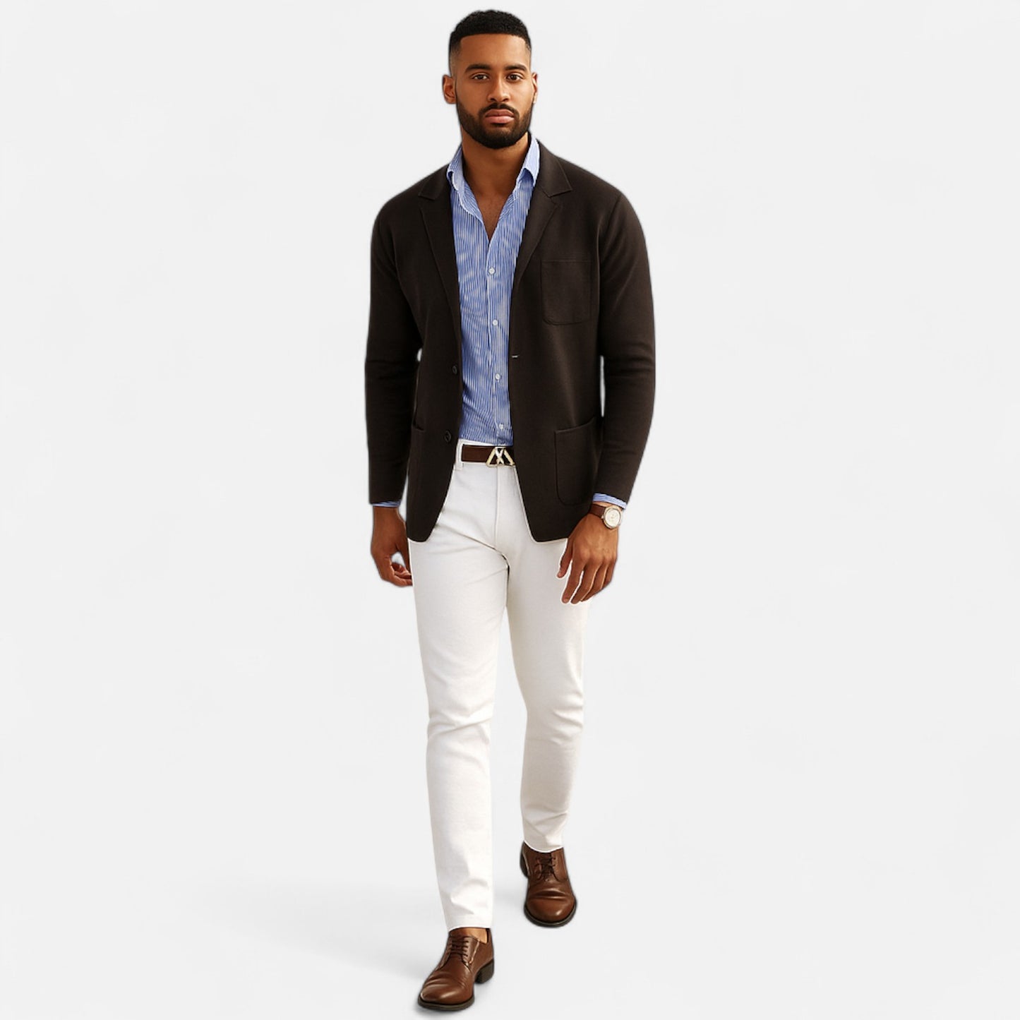 The Gentleman’s Brand | Men’s Elegant Blazer – Premium Knit Smart Jacket in a Tailored Fit