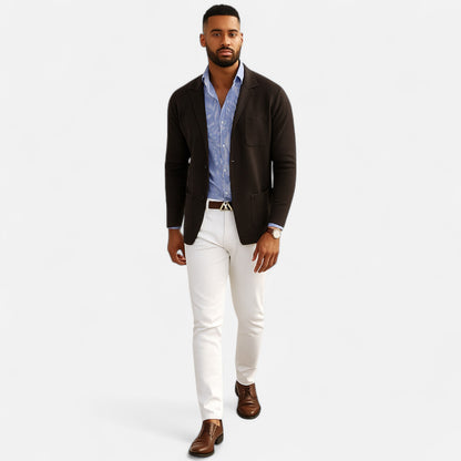 The Gentleman’s Brand | Men’s Elegant Blazer – Premium Knit Smart Jacket in a Tailored Fit
