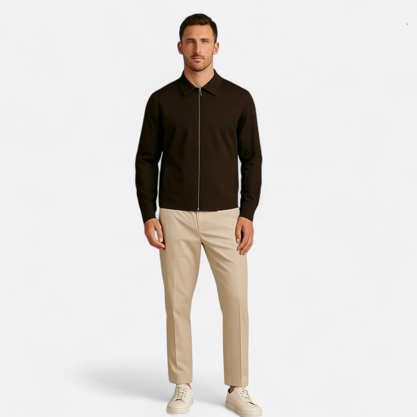 The Gentleman’s Brand | Black Technical Overshirt – Men’s Quick‑Dry Ripstop Nylon-Elastane for Smart Travel Co‑ord