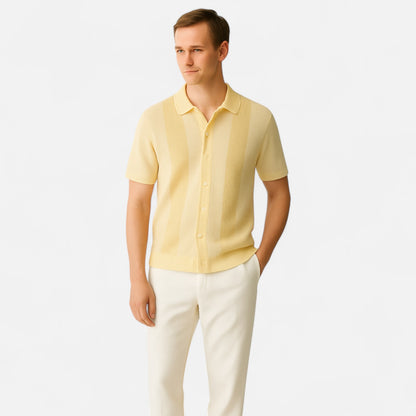 The Gentleman’s Brand | Vintage Yellow Knit Polo Shirt – Retro Warmth, Modern Refinement