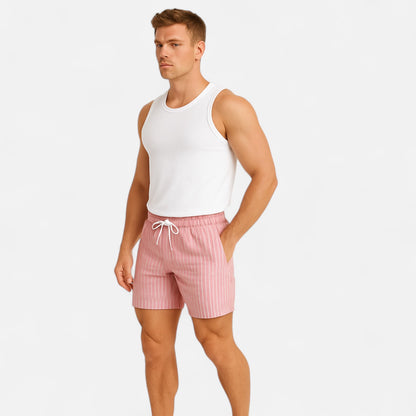 The Gentleman’s Brand | The Charles Striped Summer Shorts – Tailored Lightness, Riviera Linework