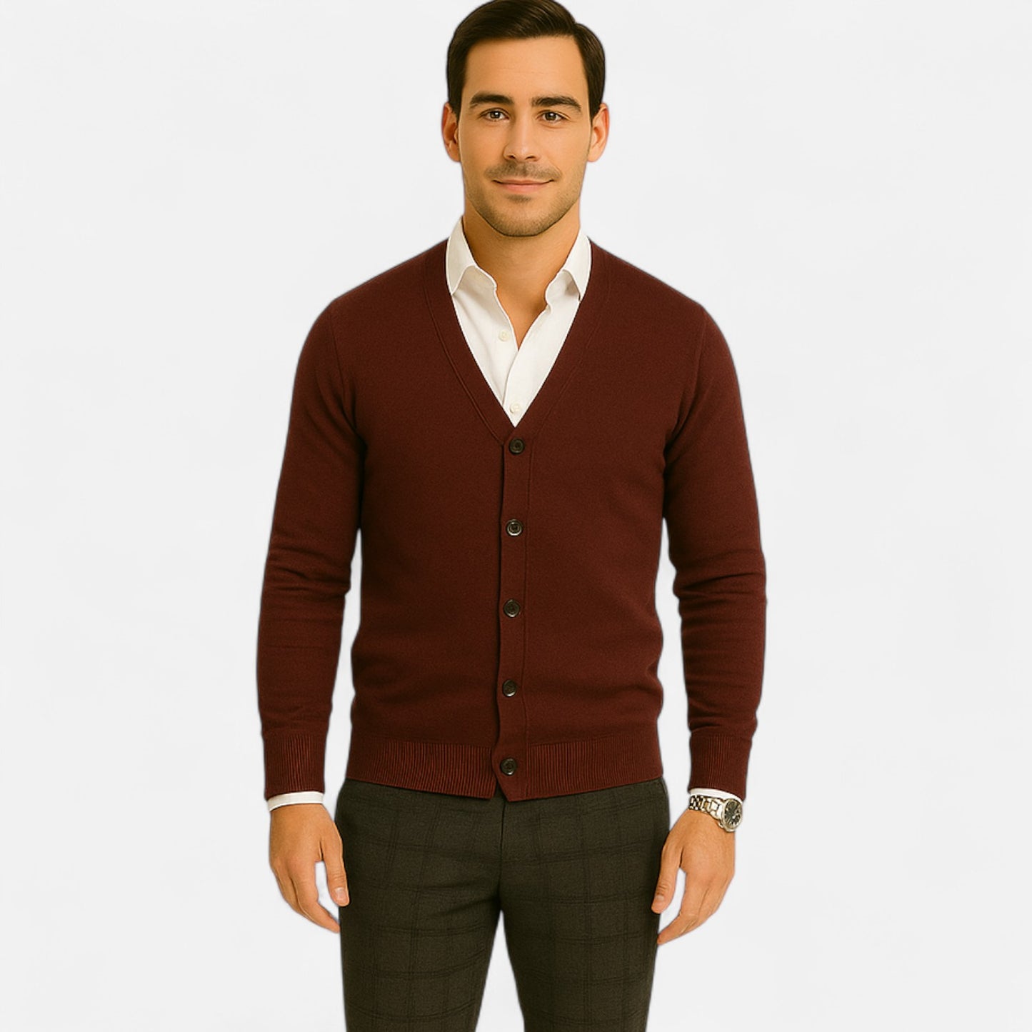 The Gentleman’s Brand | Strictly Cardigan – V-Neck Button-Up Knitwear for Men’s Casual Layering