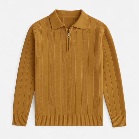 The Gentleman’s Brand | Premium Cashmere Half‑Zip Sweater – 100% Mongolian Cashmere, Travel & Layering Essential
