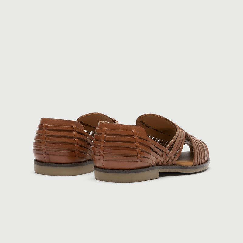 Tan Woven Leather Slip On