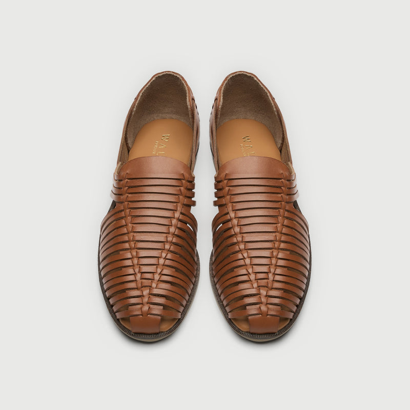 Tan Woven Leather Slip On