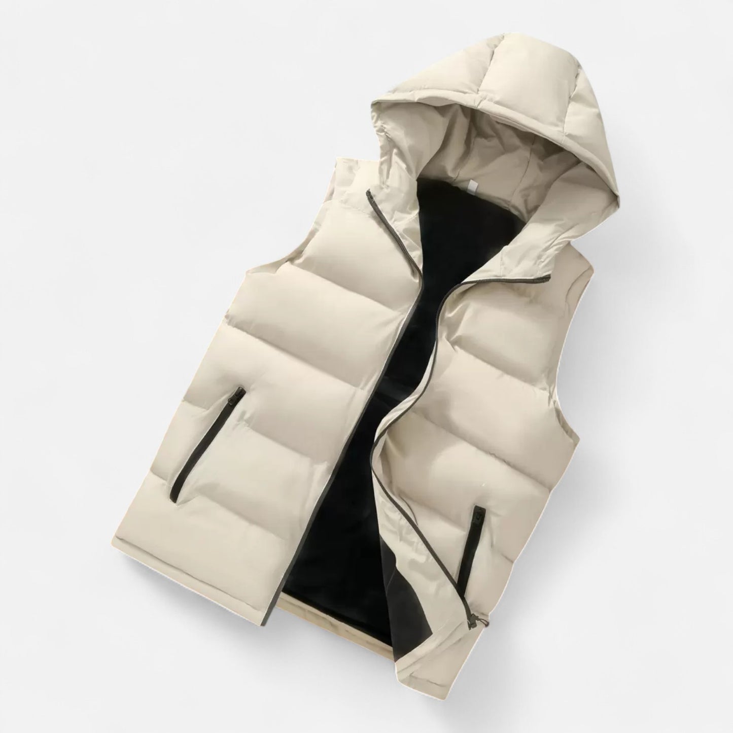 The Gentleman’s Brand | Hooded Colour‑Block Puffer Vest – Men’s Lightweight Insulated Gilet with Zip Front & Adjustable Hood