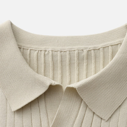 The Gentleman's Brand | Men’s Fine Ribbed Polo – Premium Finish