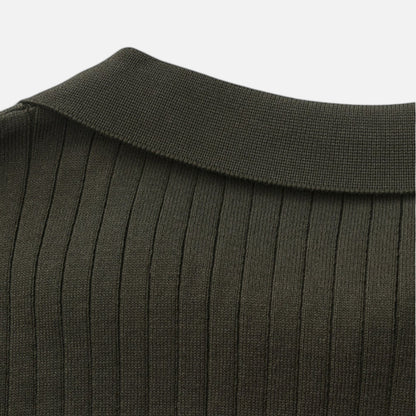 The Gentleman's Brand | Men’s Fine Ribbed Polo – Premium Finish