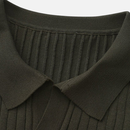 The Gentleman's Brand | Men’s Fine Ribbed Polo – Premium Finish