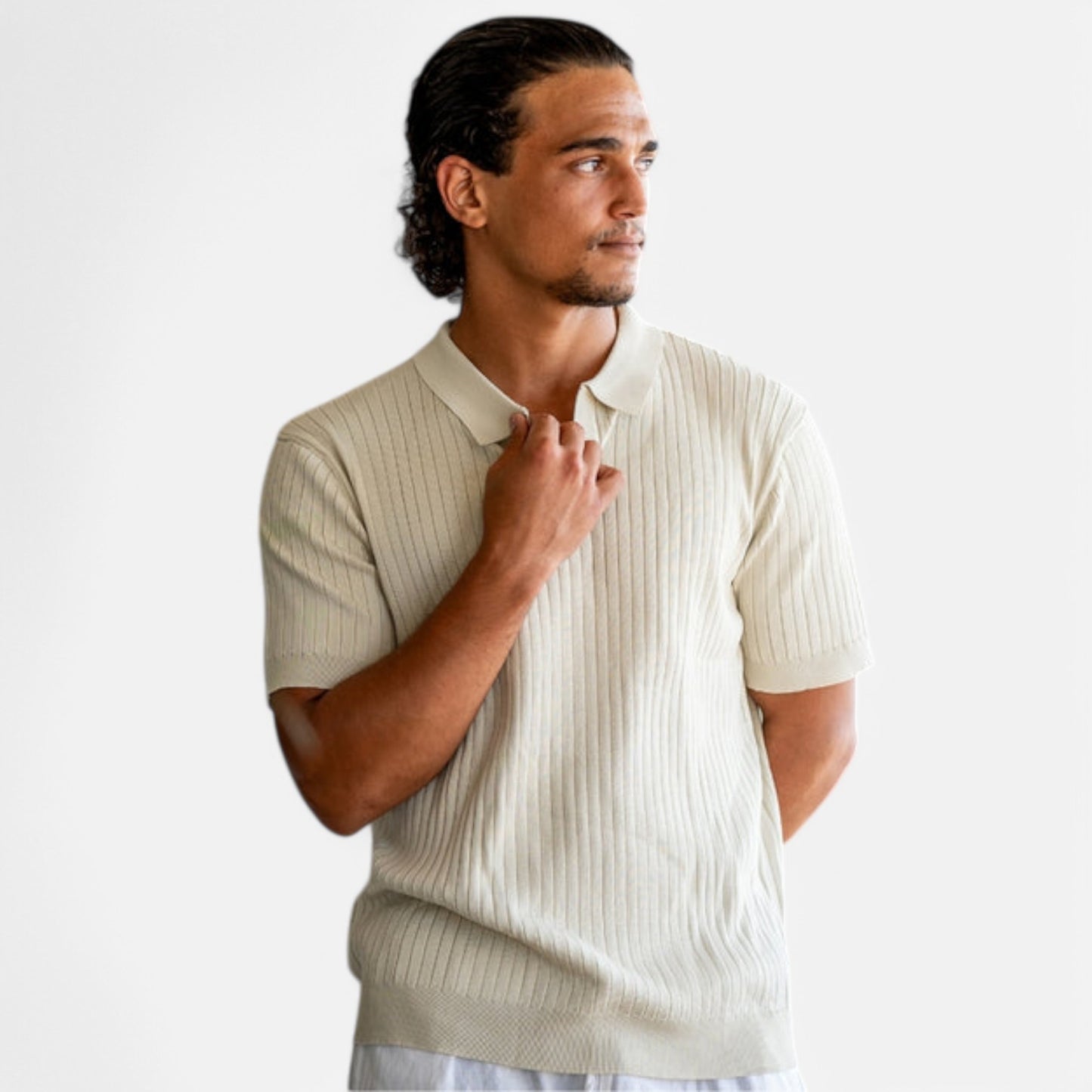 The Gentleman's Brand | Men’s Fine Ribbed Polo – Premium Finish