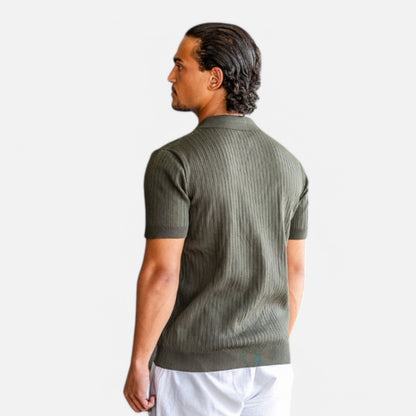 The Gentleman's Brand | Men’s Fine Ribbed Polo – Premium Finish