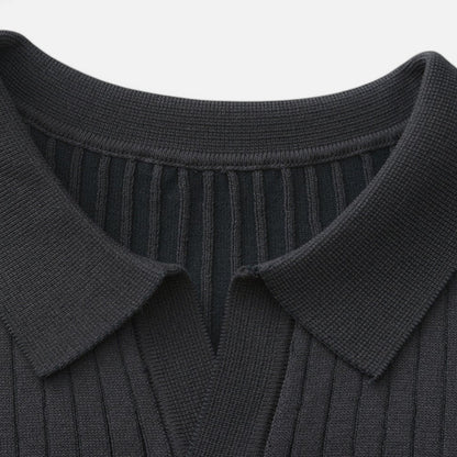 The Gentleman's Brand | Men’s Fine Ribbed Polo – Premium Finish