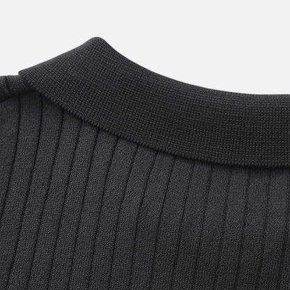 The Gentleman's Brand | Men’s Fine Ribbed Polo – Premium Finish