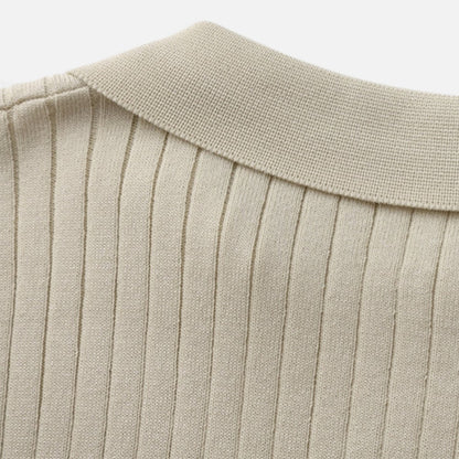 The Gentleman's Brand | Men’s Fine Ribbed Polo – Premium Finish