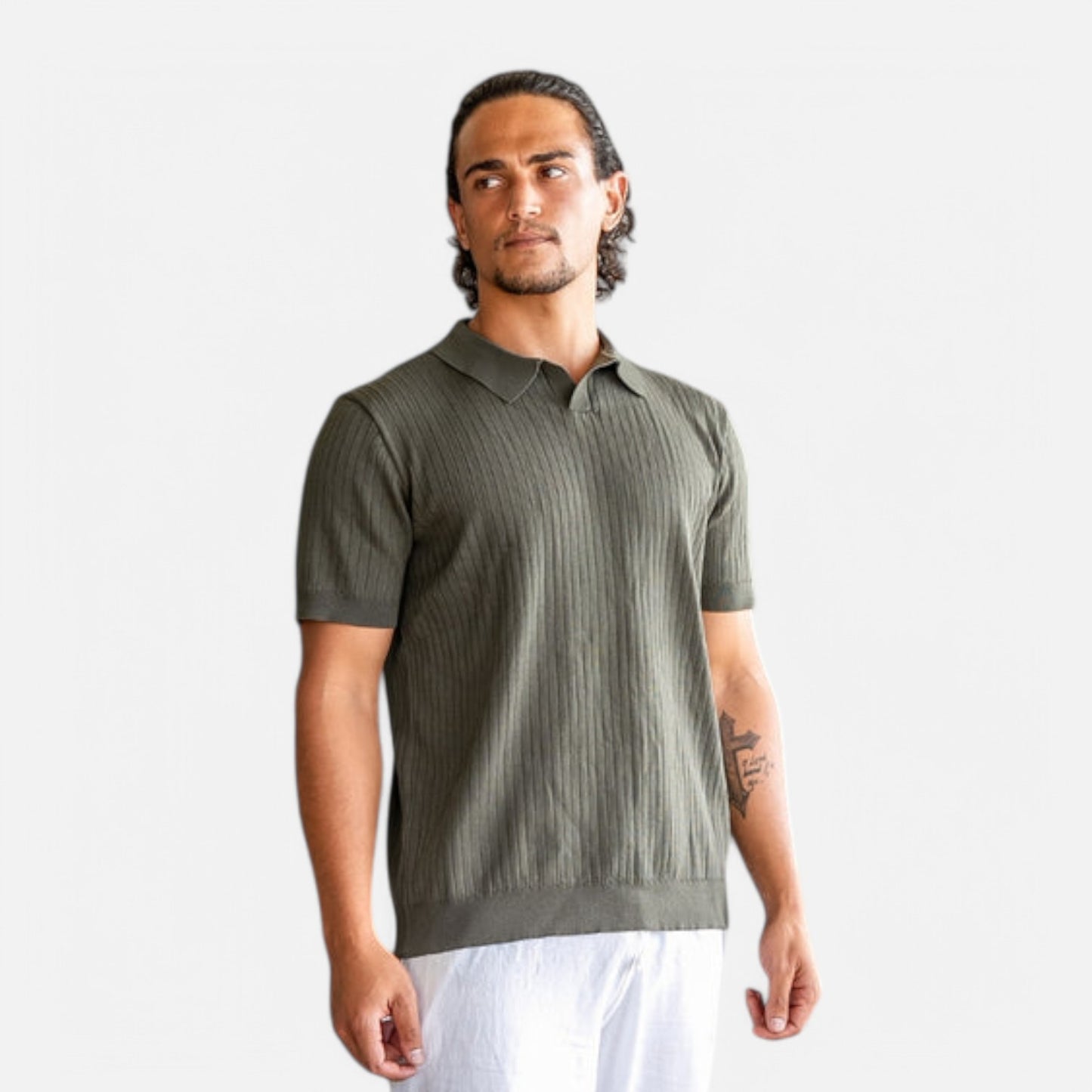 The Gentleman's Brand | Men’s Fine Ribbed Polo – Premium Finish