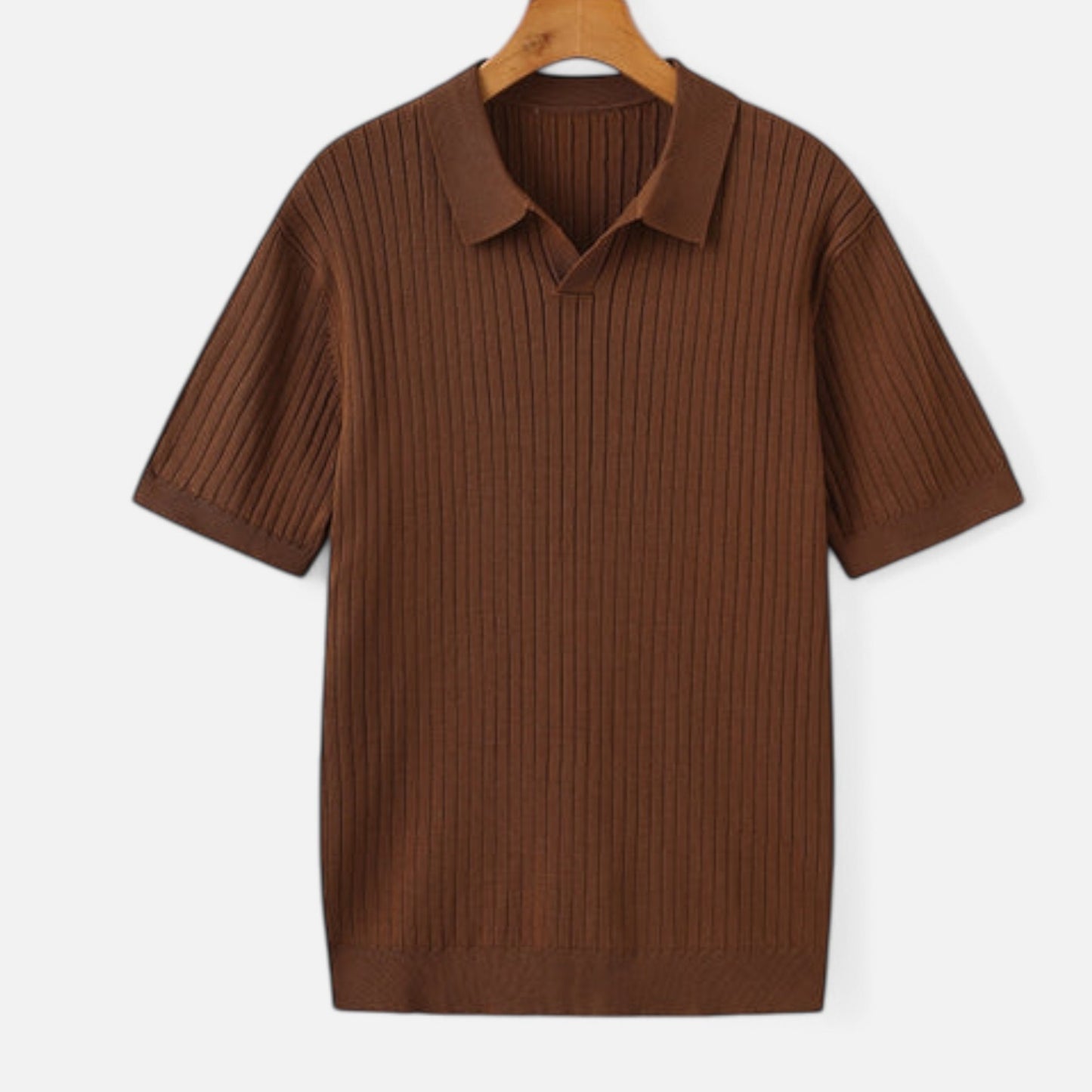 The Gentleman's Brand | Men’s Fine Ribbed Polo – Premium Finish