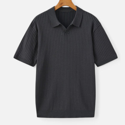 The Gentleman's Brand | Men’s Fine Ribbed Polo – Premium Finish