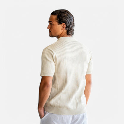 The Gentleman's Brand | Men’s Fine Ribbed Polo – Premium Finish