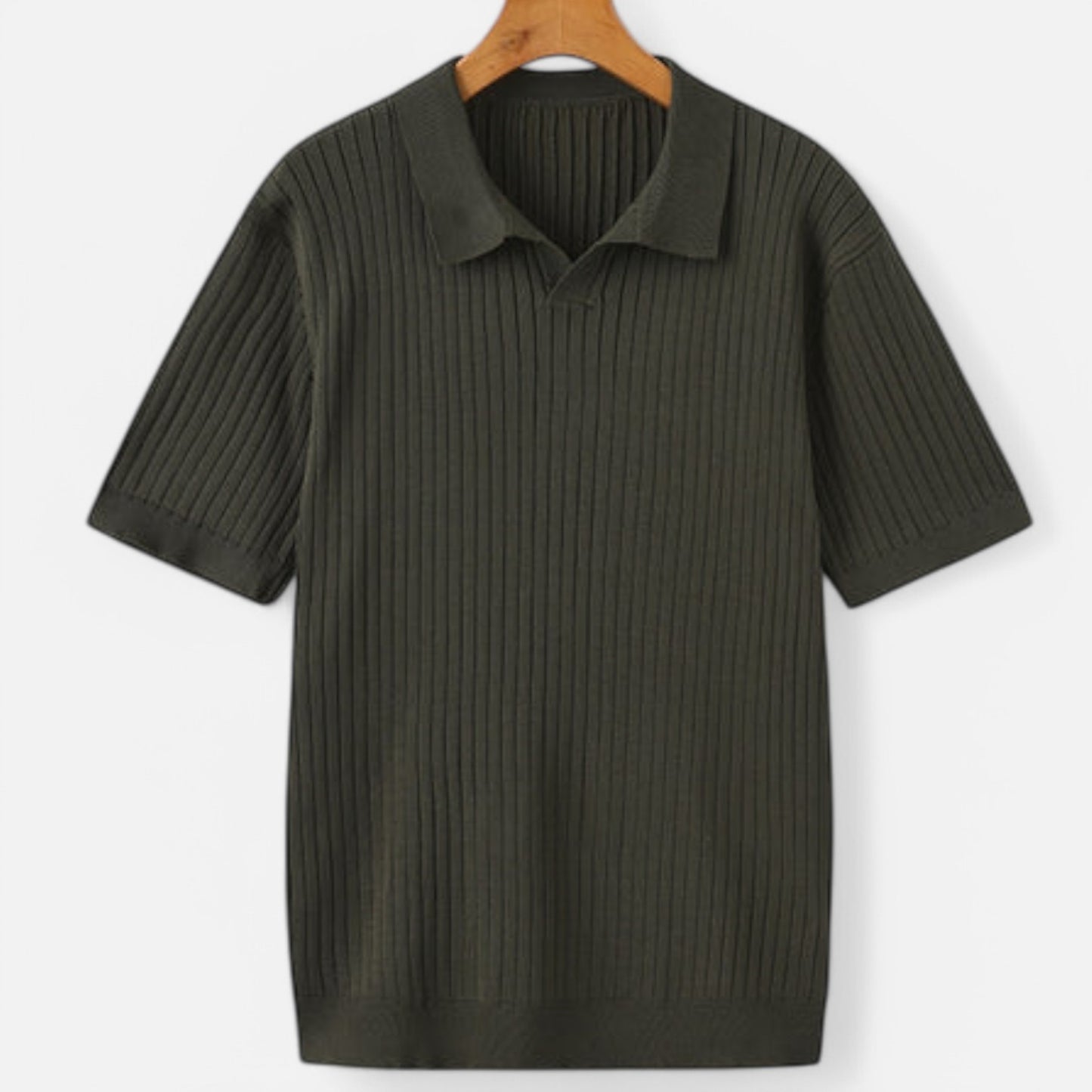 The Gentleman's Brand | Men’s Fine Ribbed Polo – Premium Finish