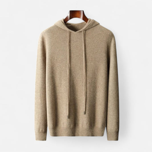 The Gentleman’s Brand | Men’s Cashmere Hoodie – Zip-Up Soft Knit with Drawstring Hood in a Classic Fit