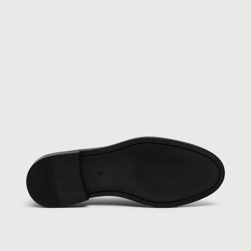 Black Leather Tassel Loafer