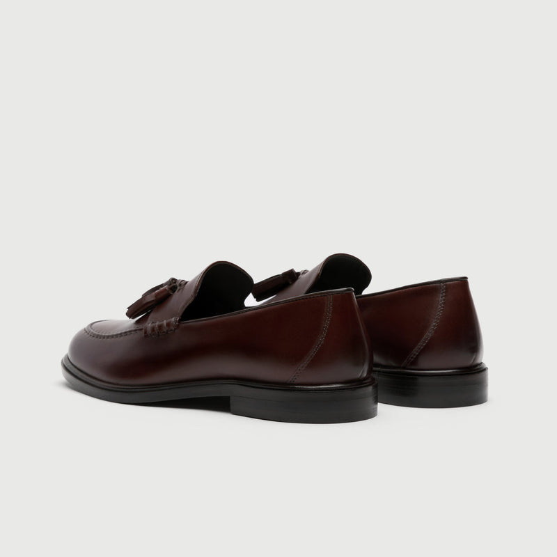 Brown Leather Tassel Loafer
