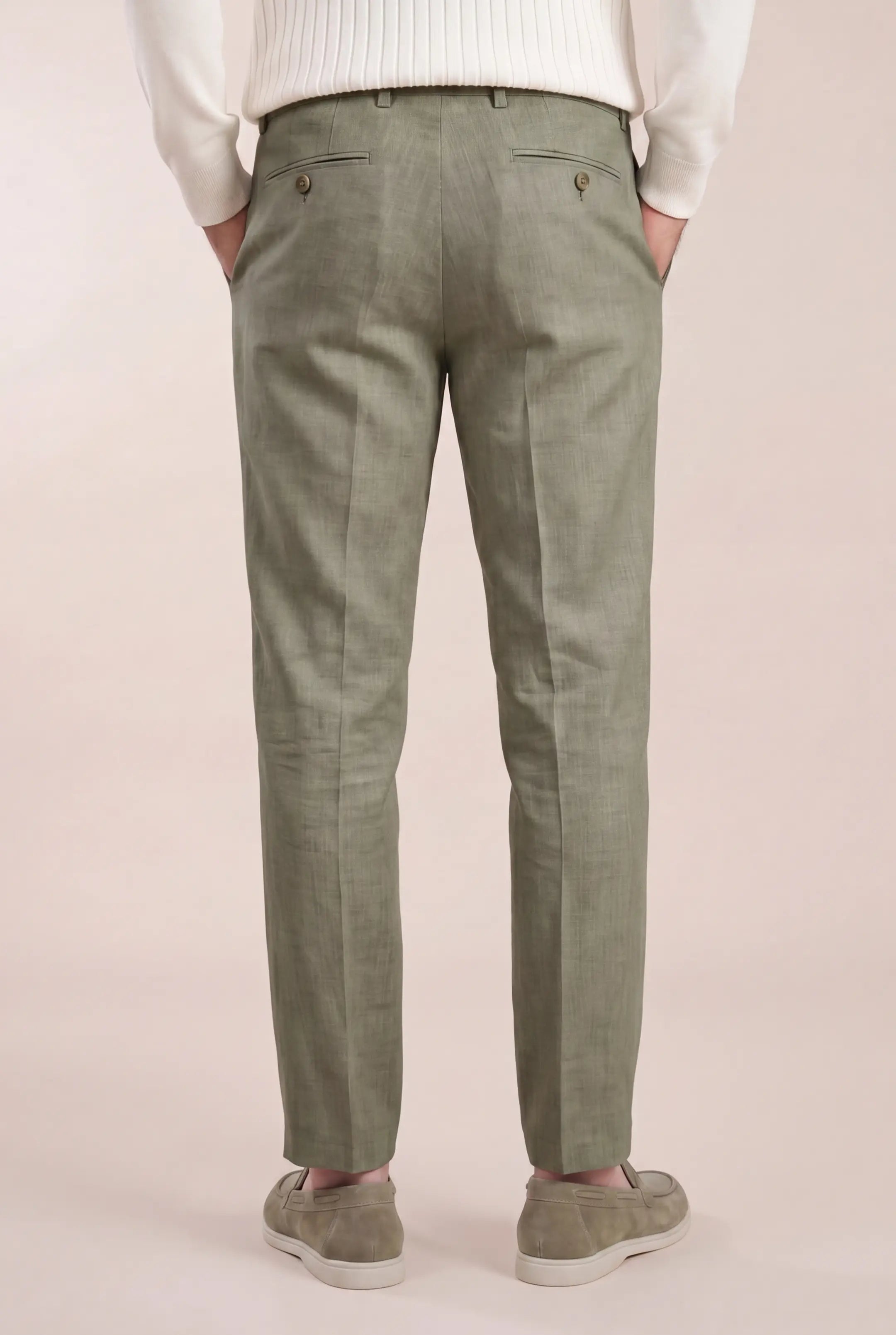 Brelvino Linen Trousers Sage