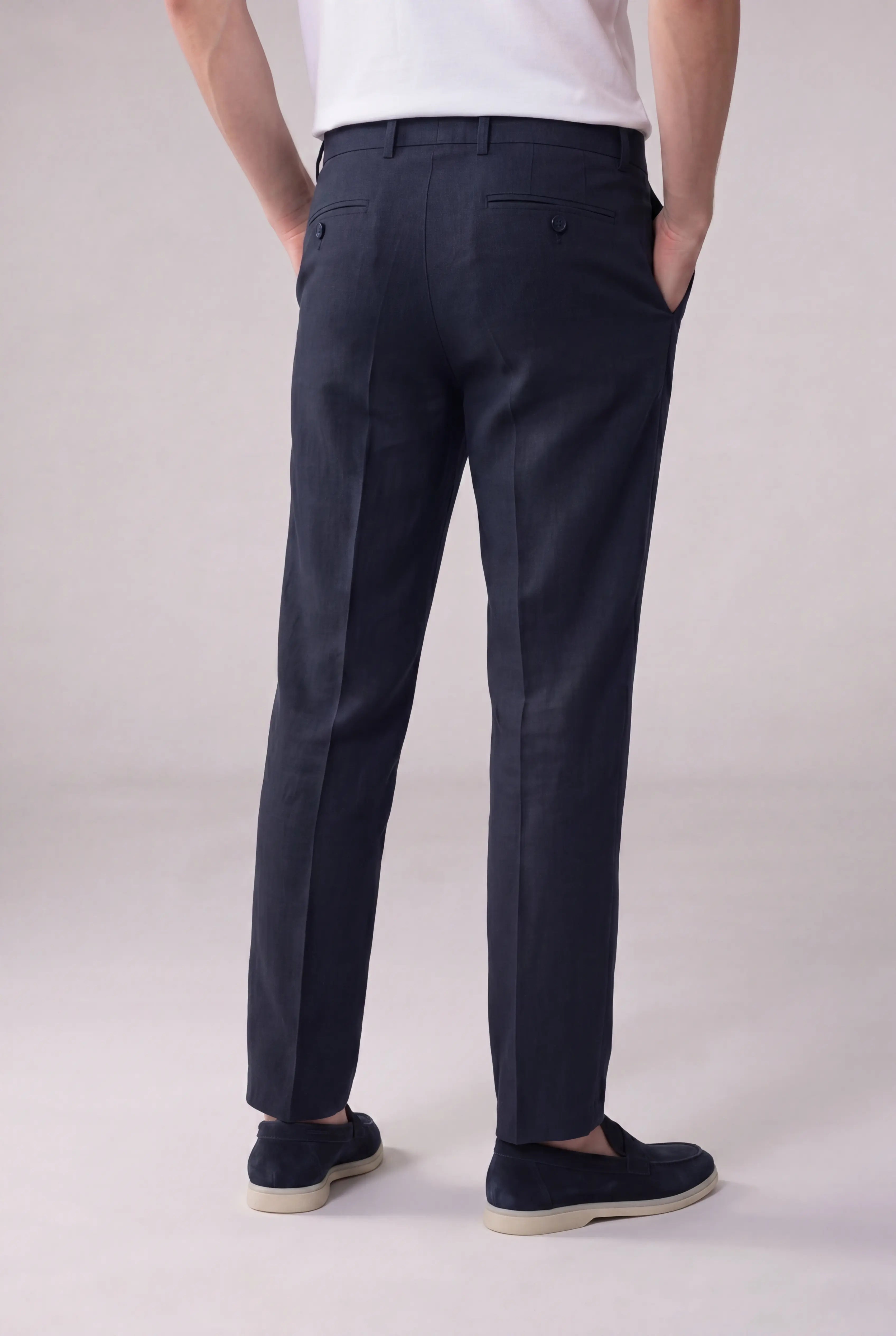 Brelvino Linen Trousers Navy