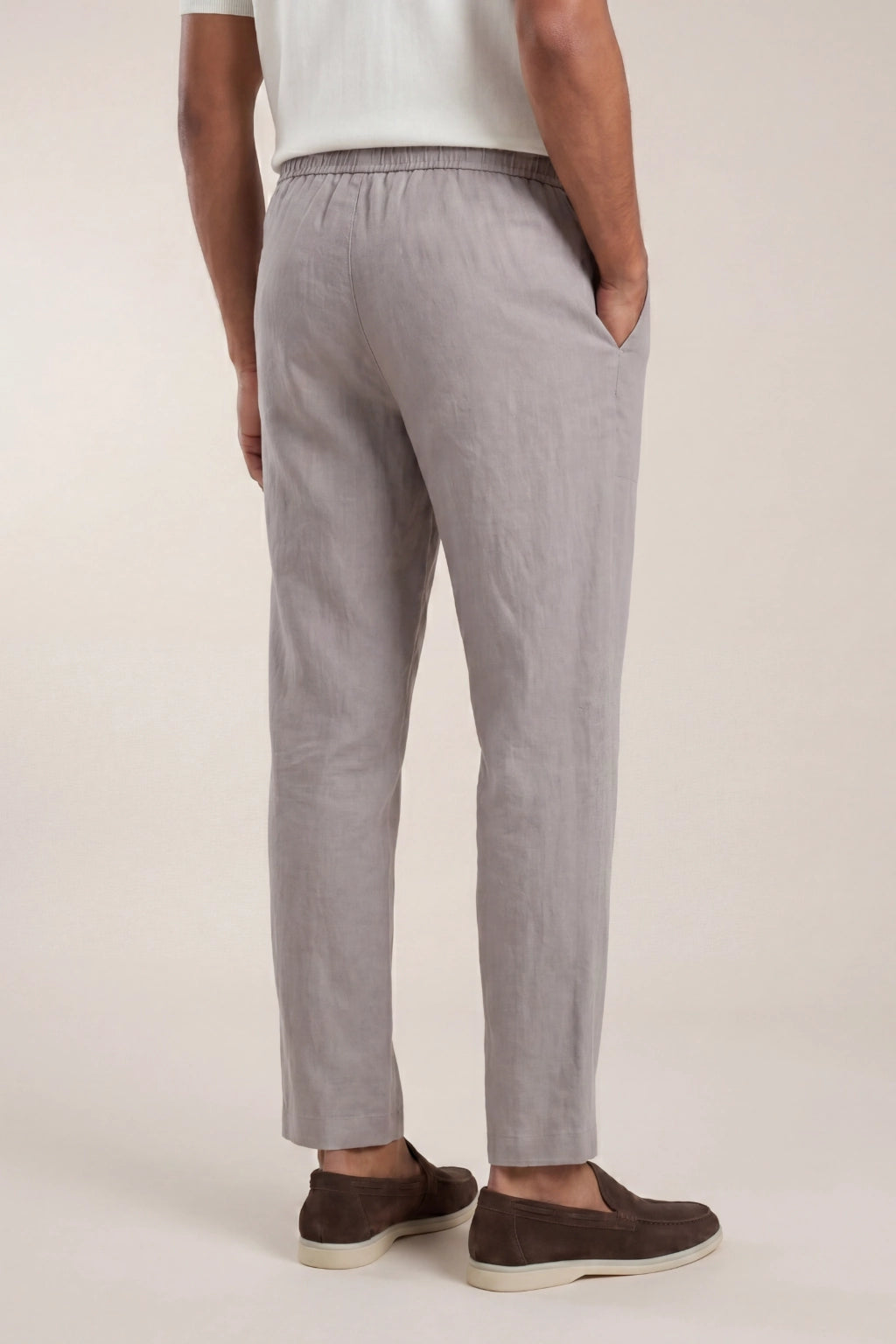 Belvaro Linen Trousers Gray