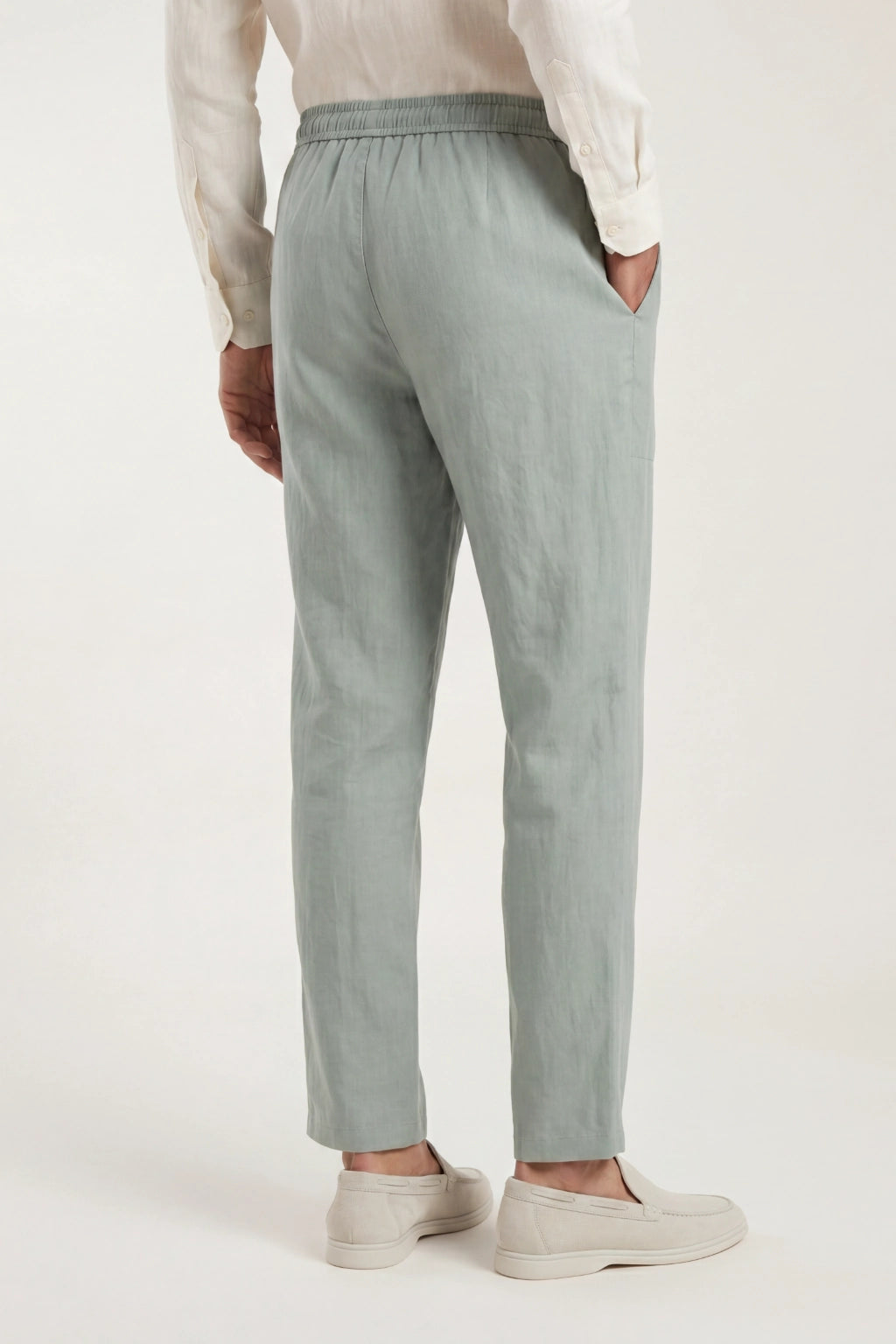 Belvaro Linen Trousers Green