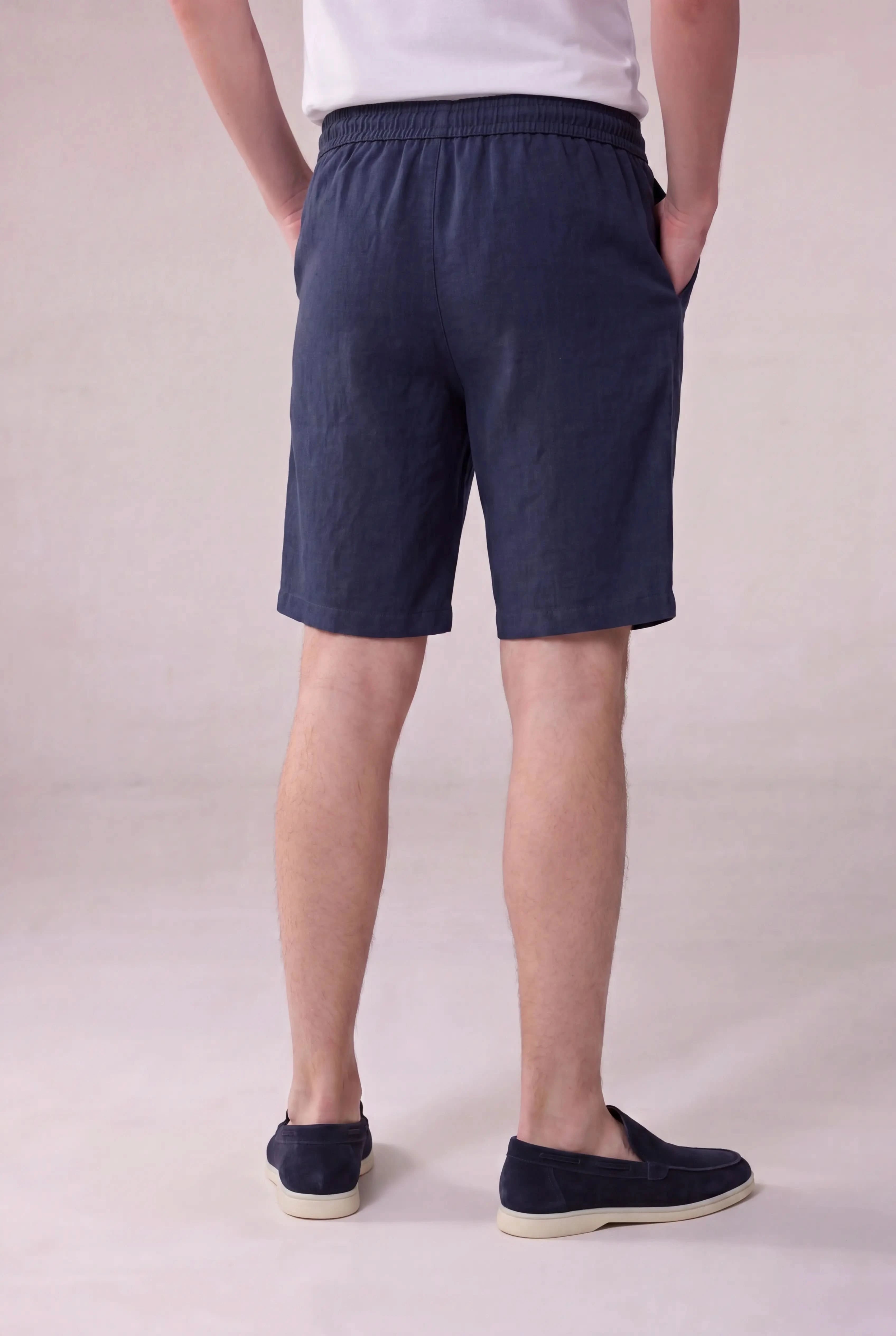 Lecce Linen Shorts Navy