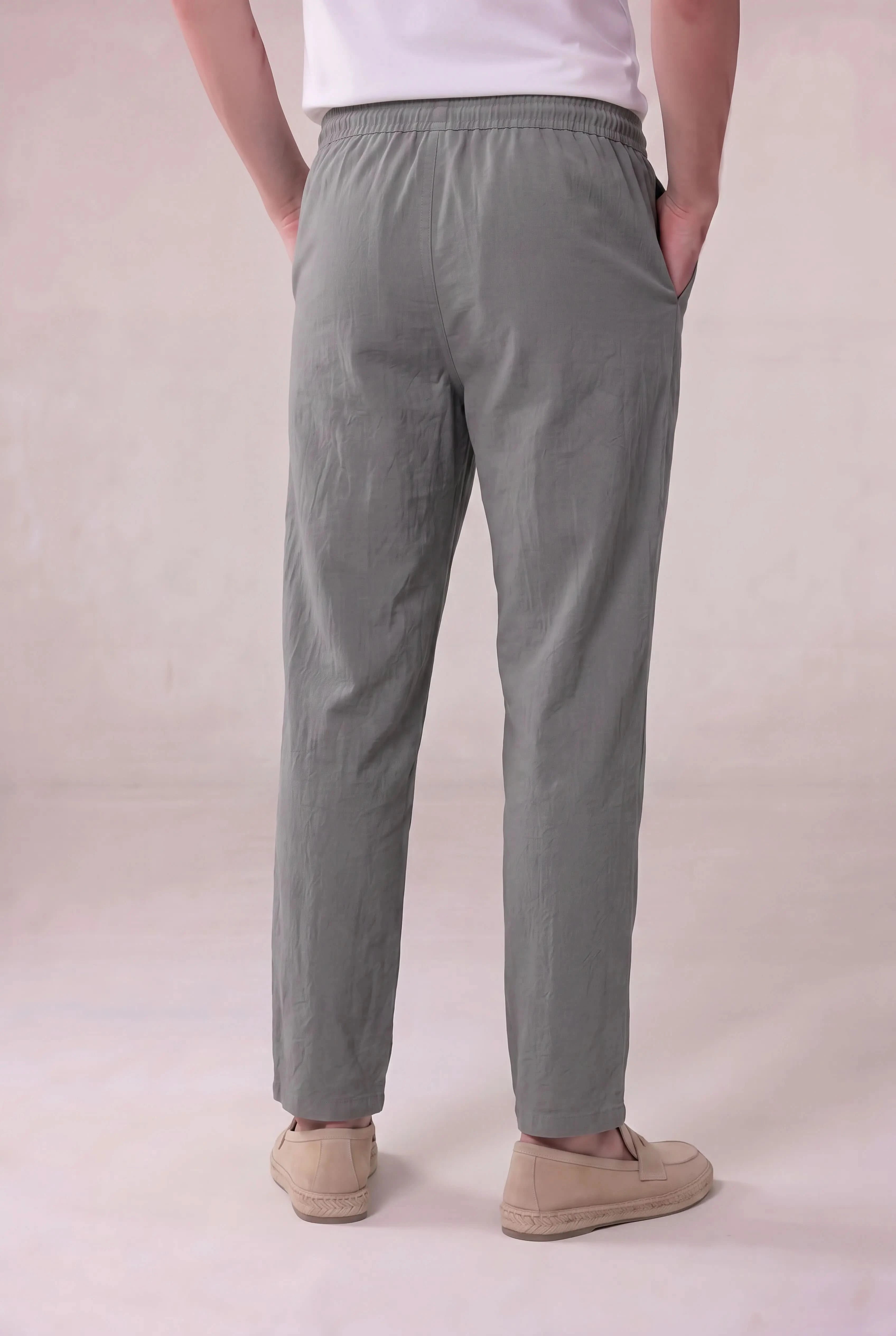 Corvaro Linen Trousers Gray