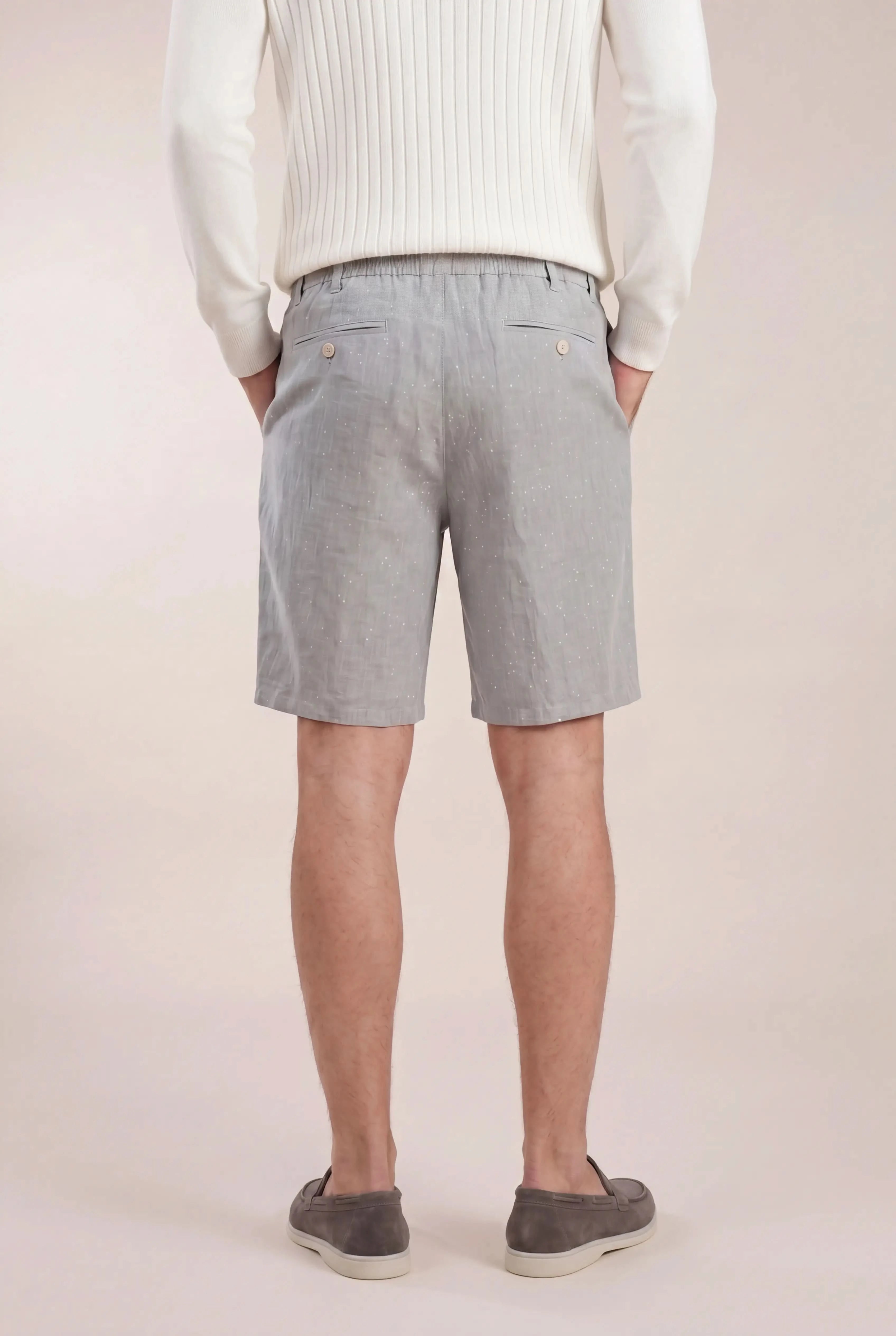 Rosvaro Linen Shorts Gray