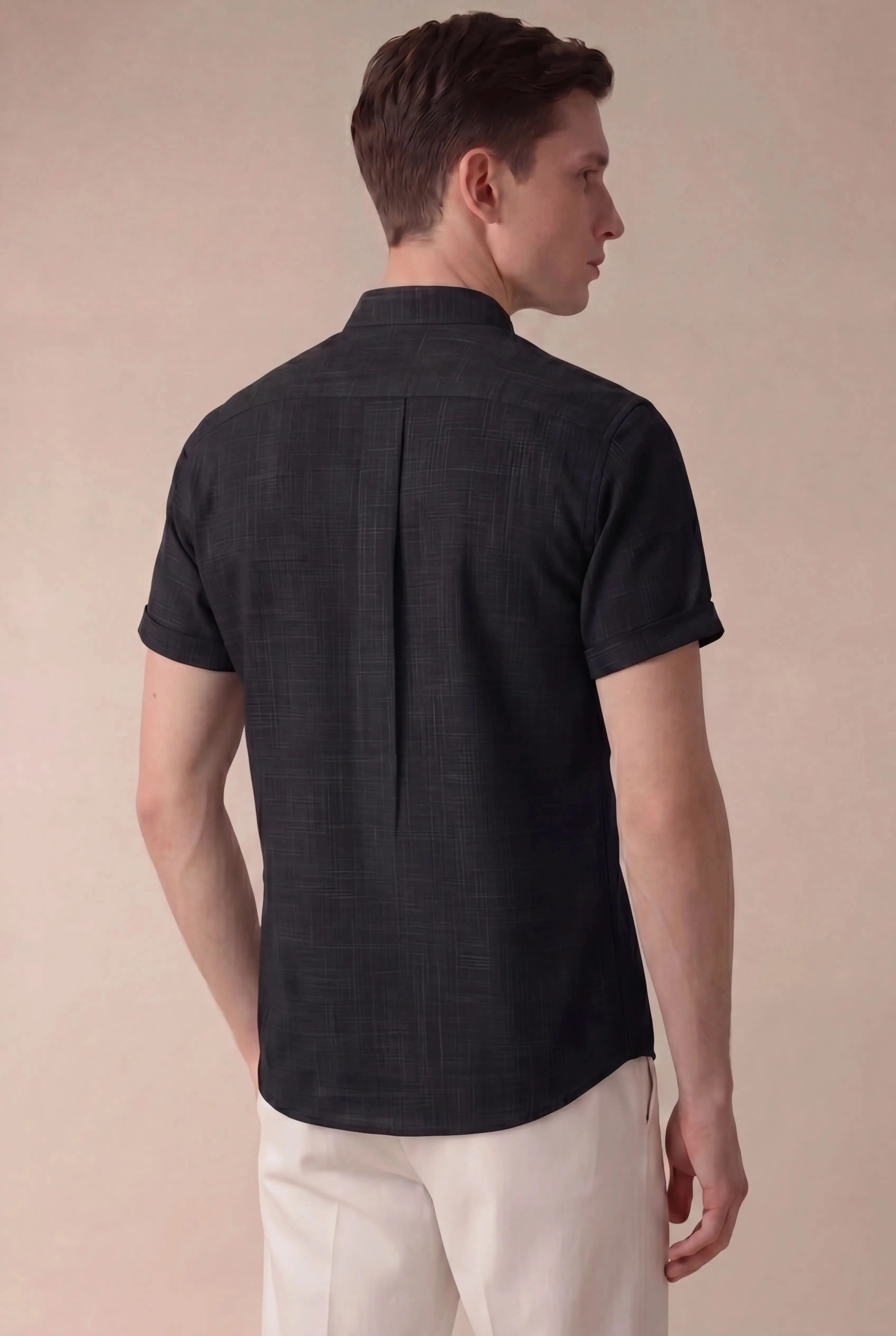 Brentelo Mandarin Shirt Black