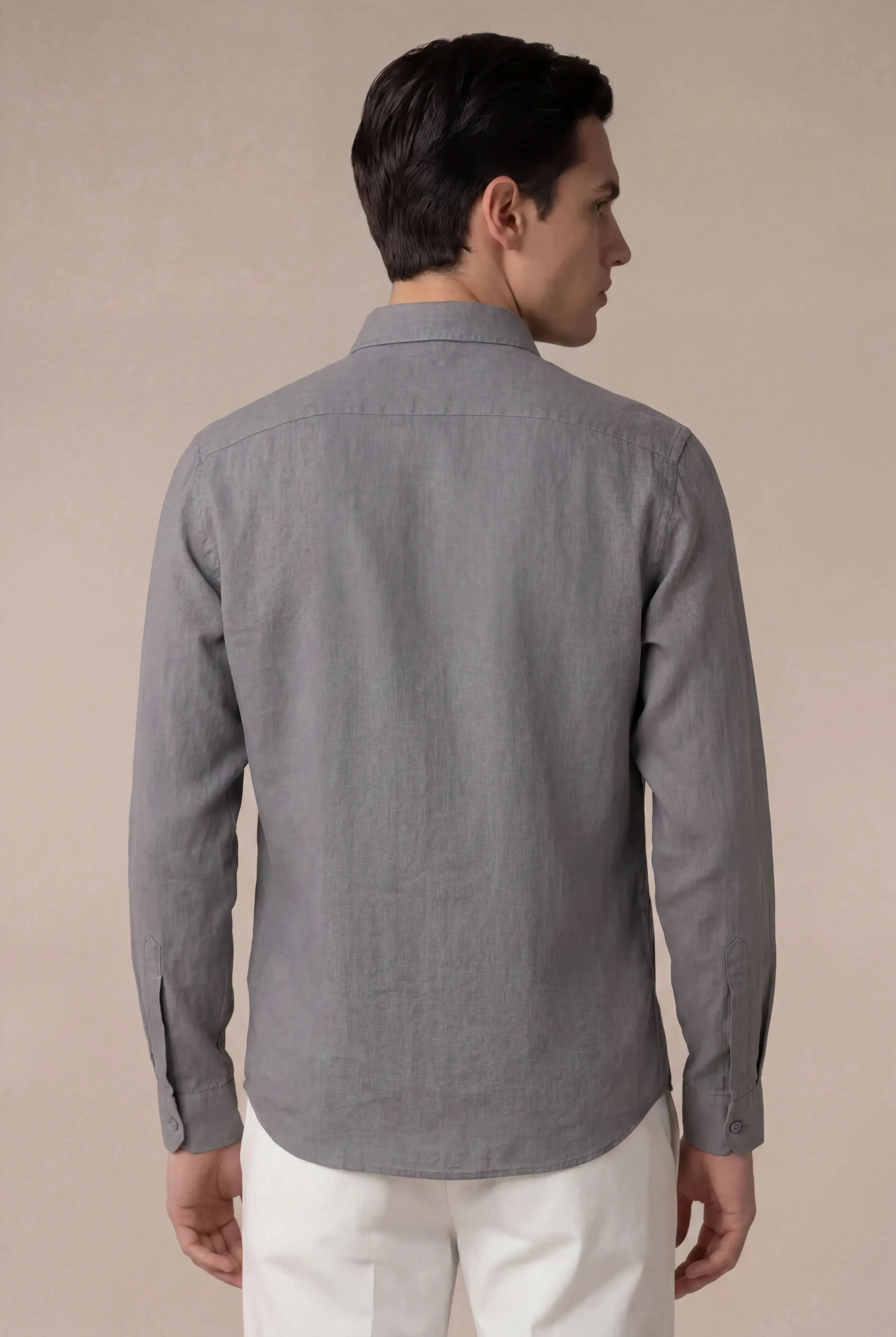 Parvino Linen Shirt Grey