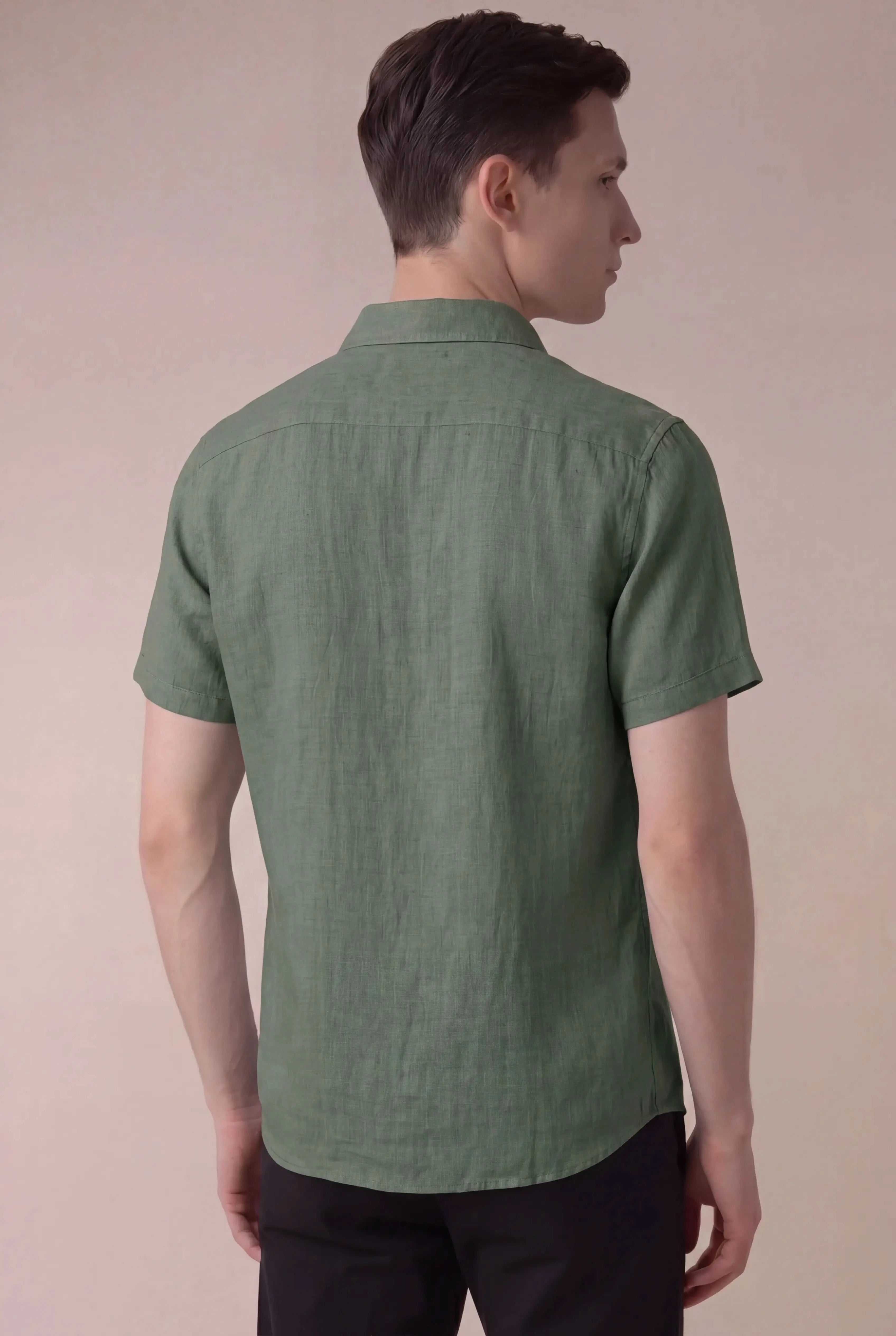 Relvino Linen Shirt Green