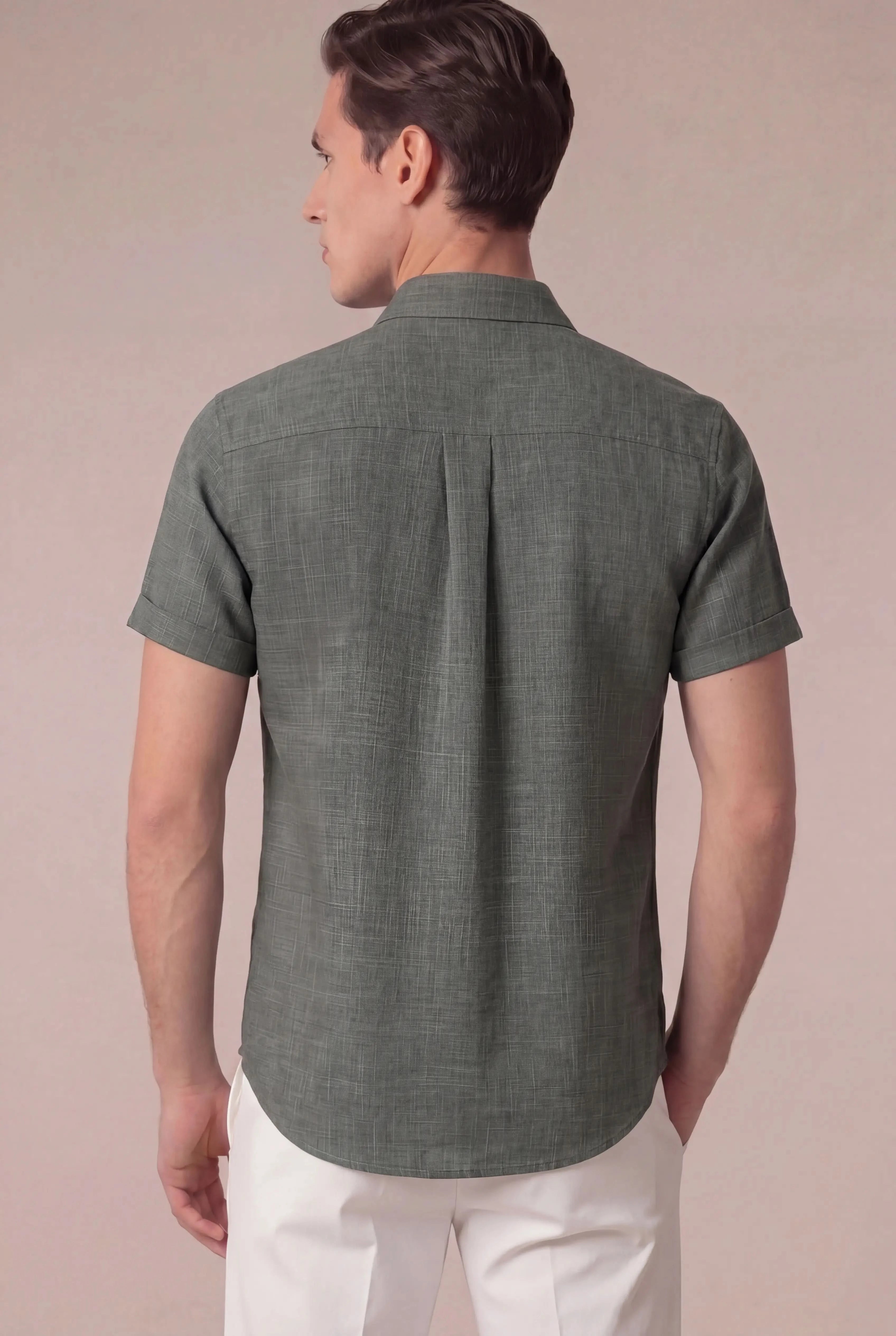 Brentelo Mandarin Shirt Gray