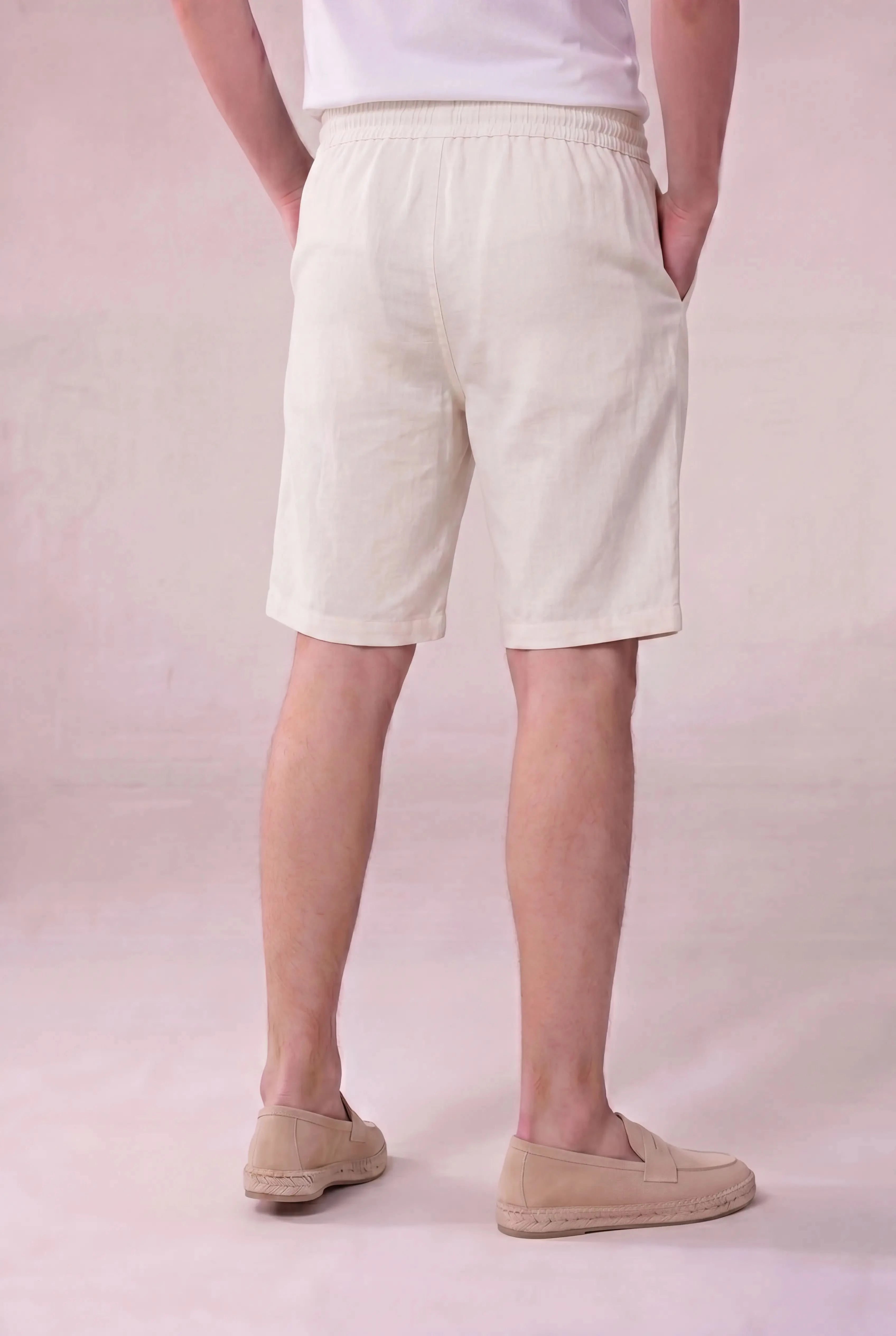 Lecce Linen Shorts Ivory
