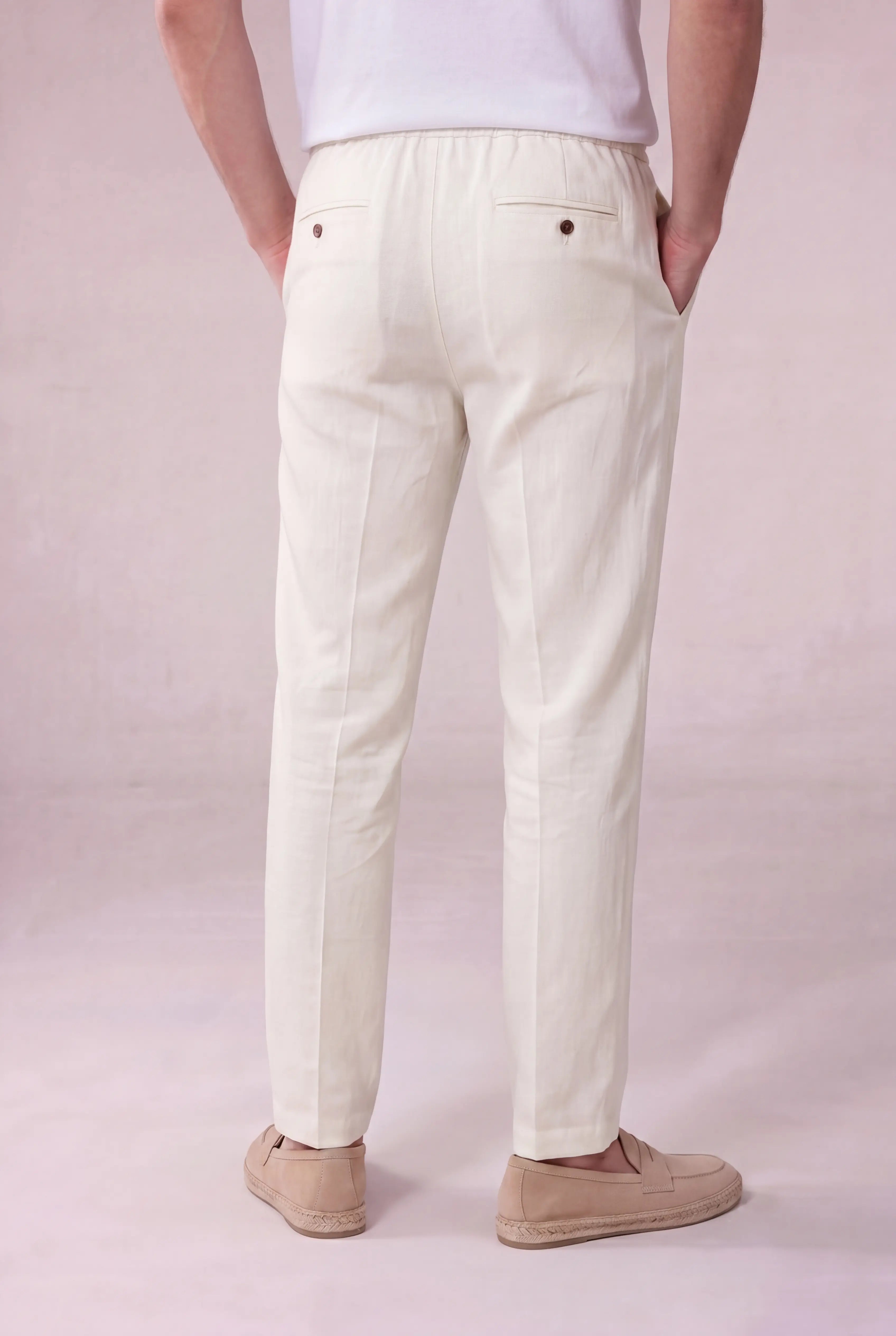 Prentino Tencel Trousers White