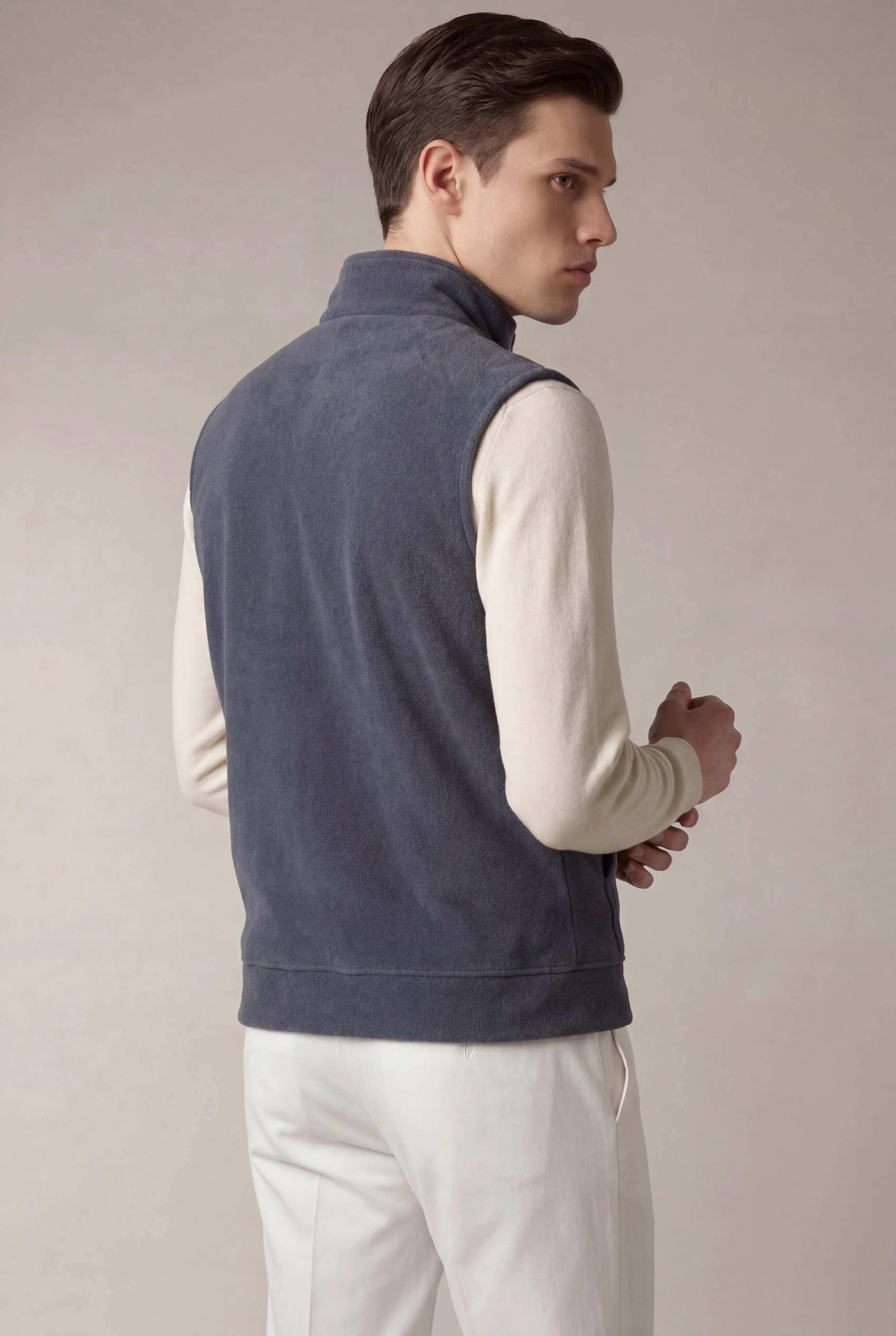 Corvaro Fleece Vest Royal Blue Grey