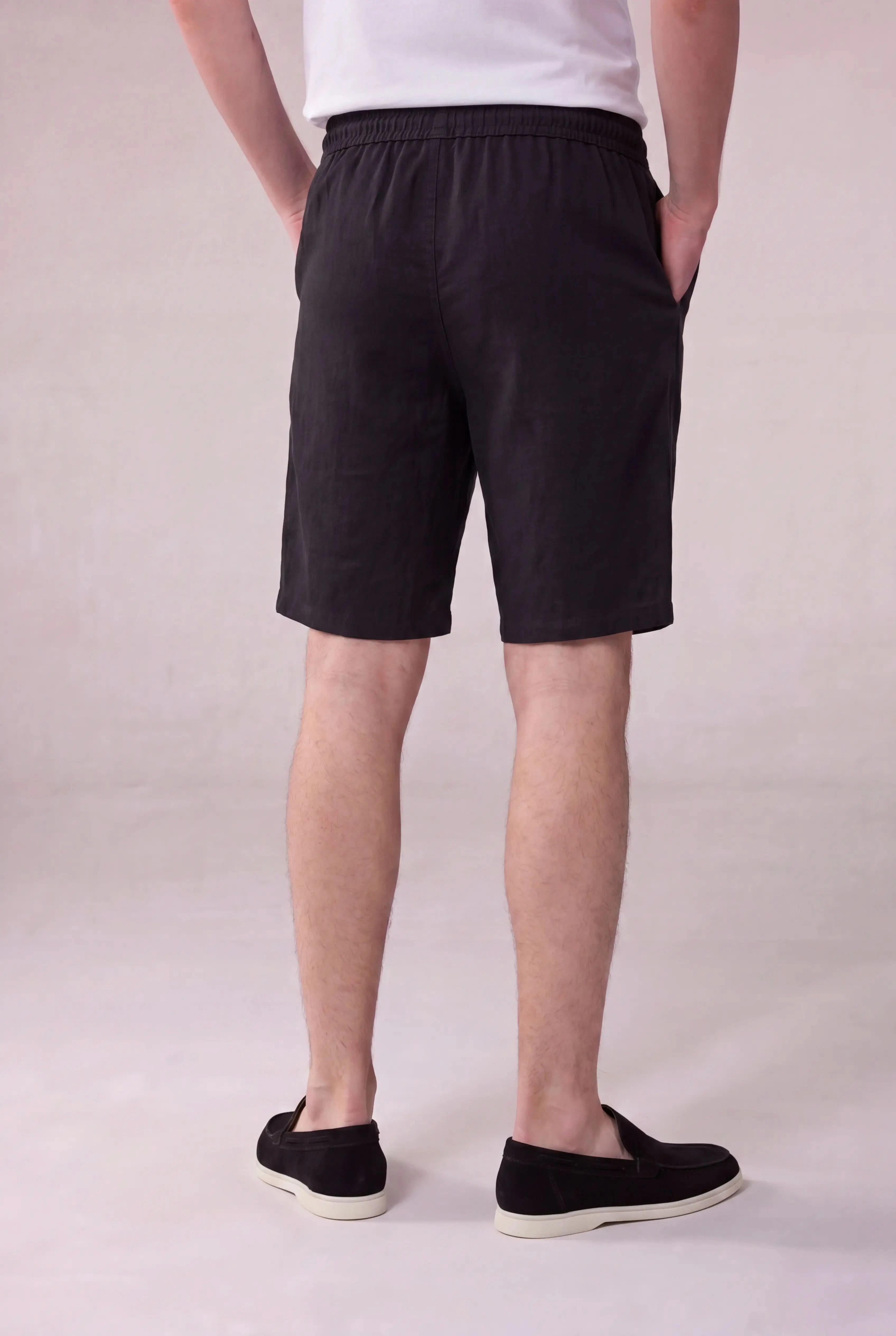 Lecce Linen Shorts Black