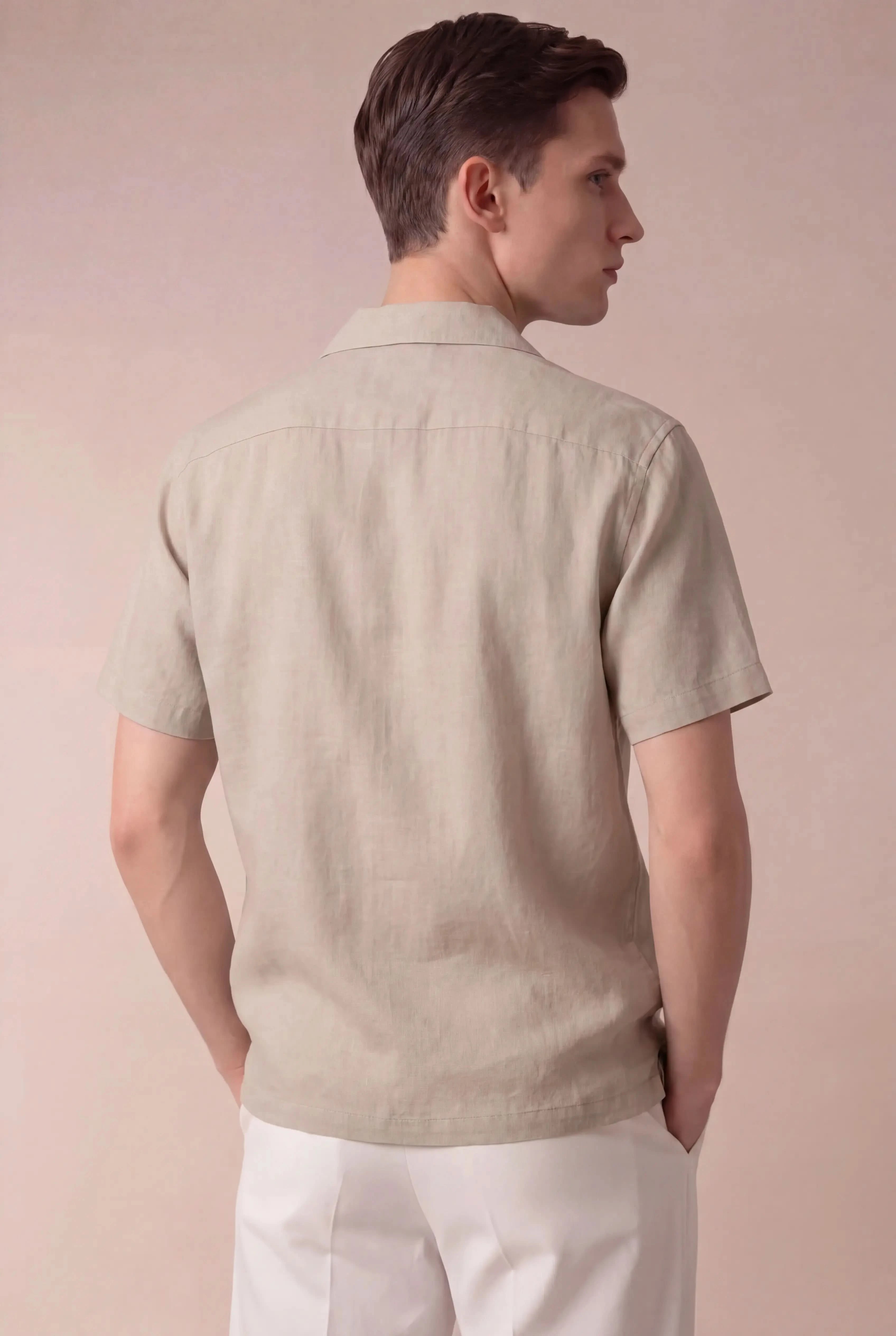 Mireno Linen Shirt Beige