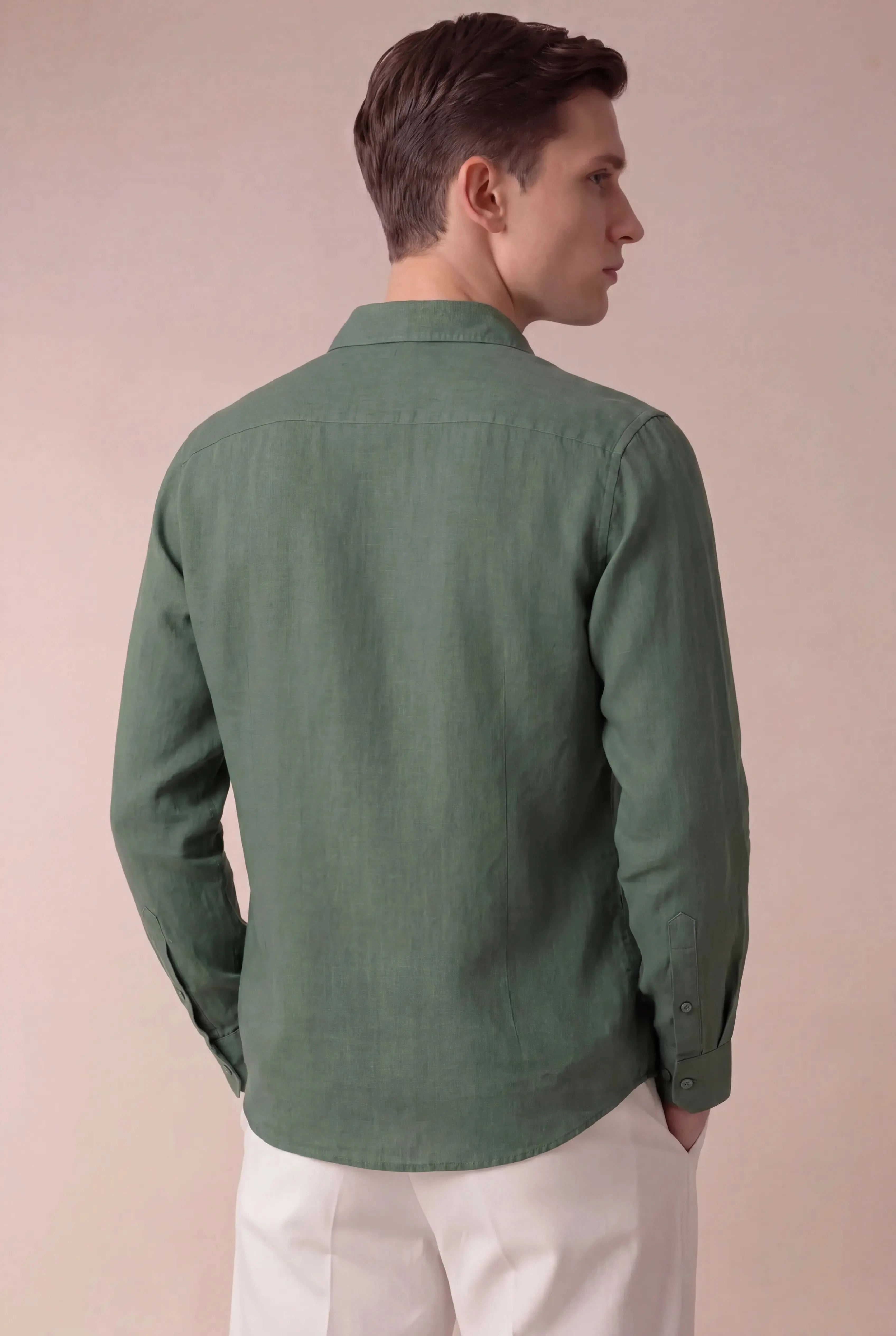 Parvino Linen Shirt Green