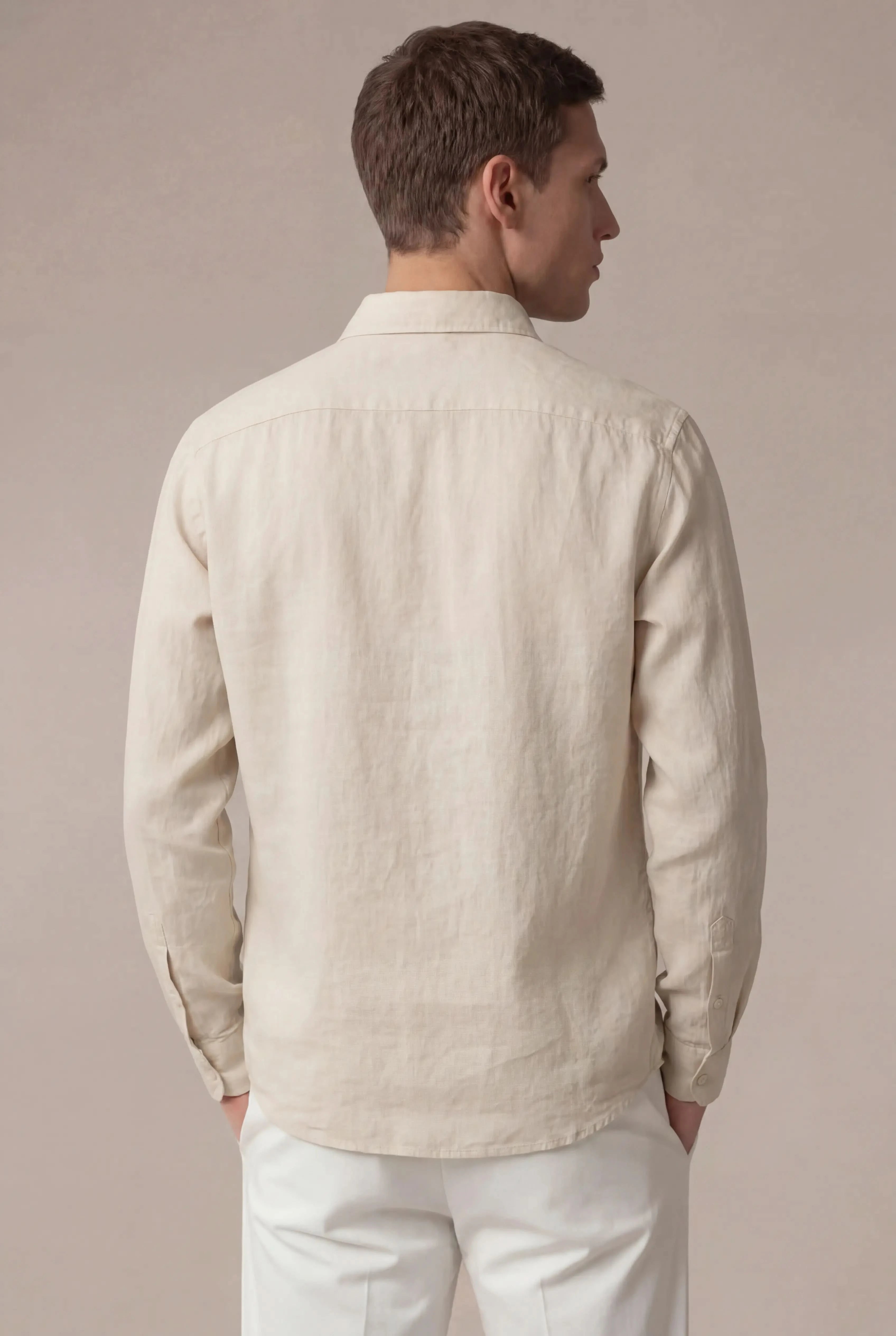 Parvino Linen Shirt Beige