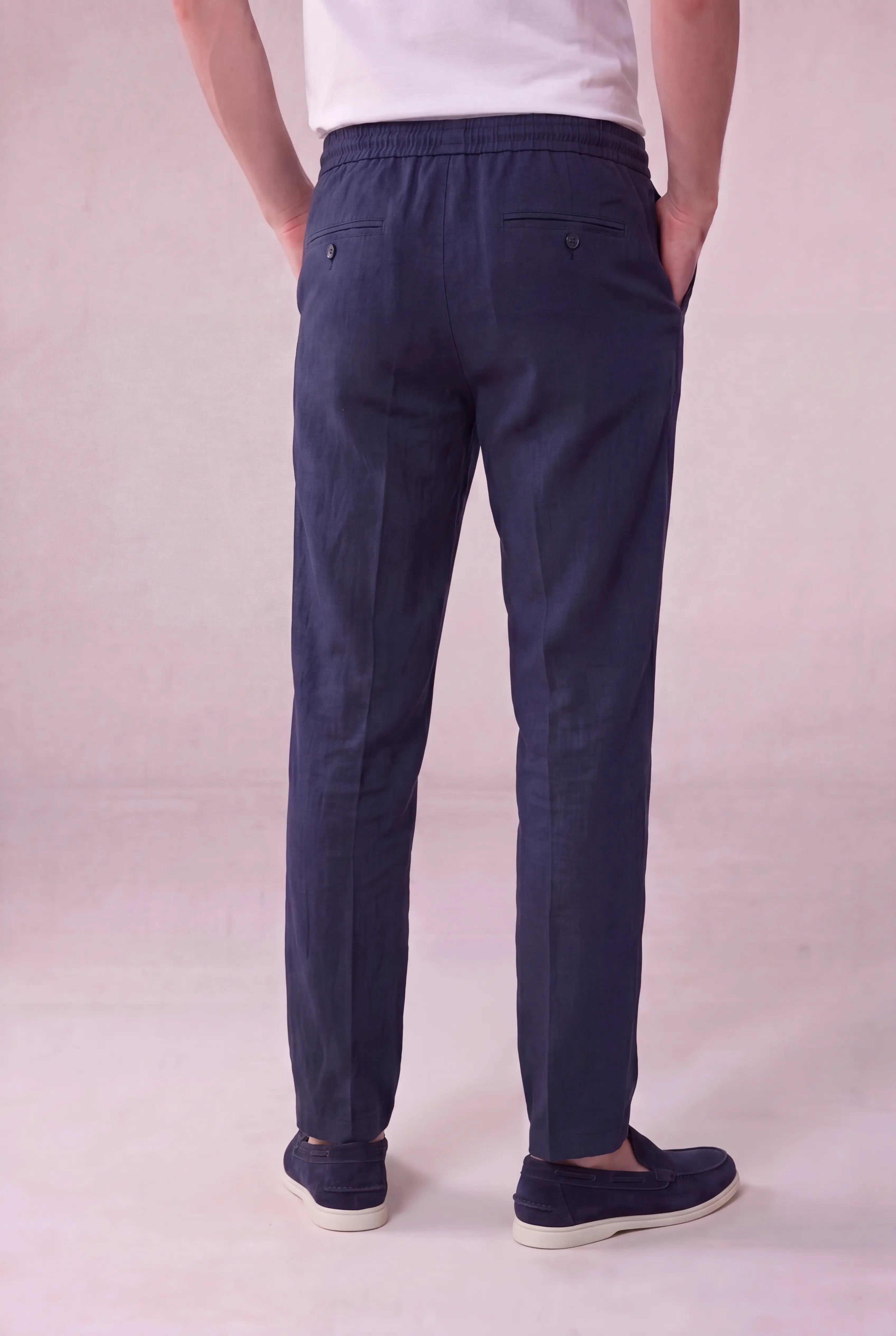 Prentino Tencel Trousers Navy