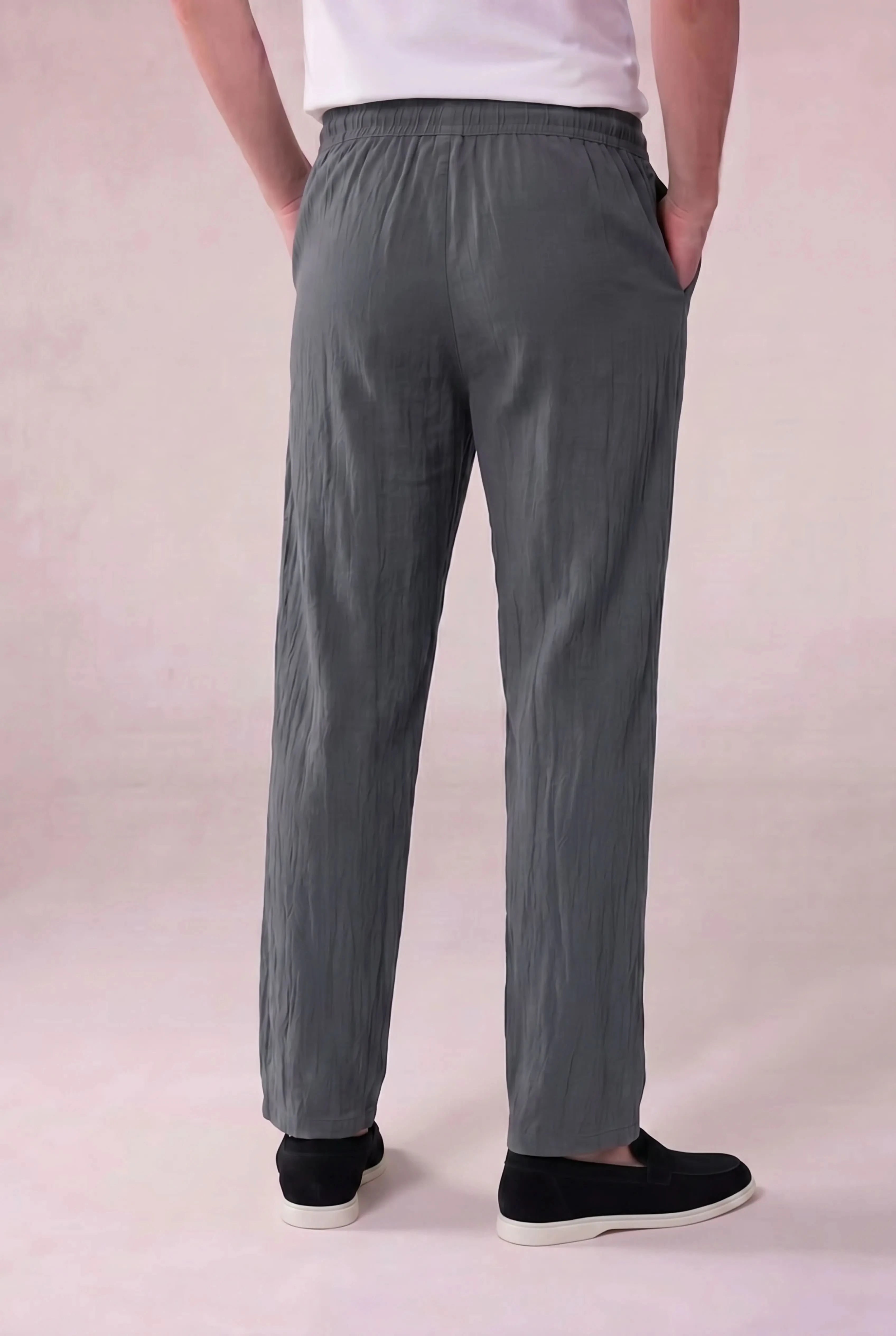 Tersino Linen Trousers Dark Gray