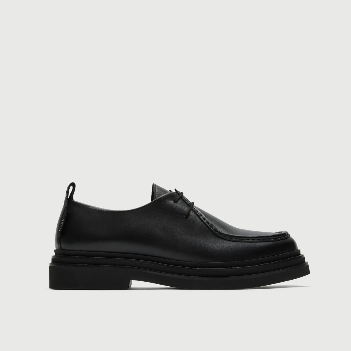 Black Leather Brooklyn Apron Shoe
