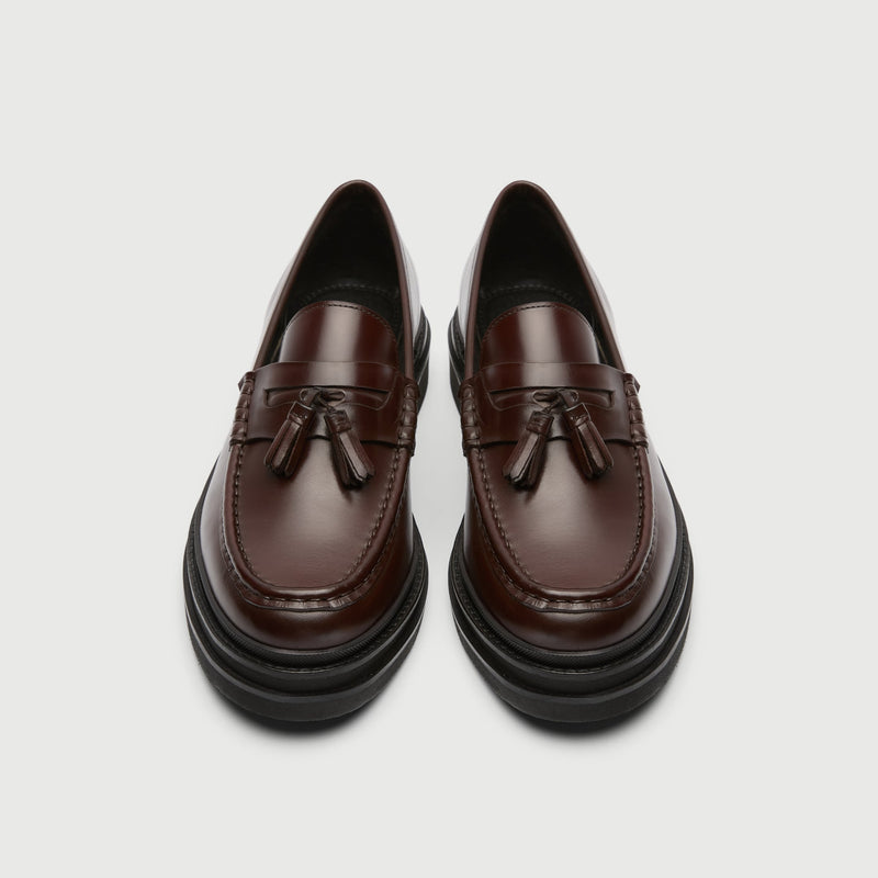 Brown Leather Brooklyn Tassel Loafer